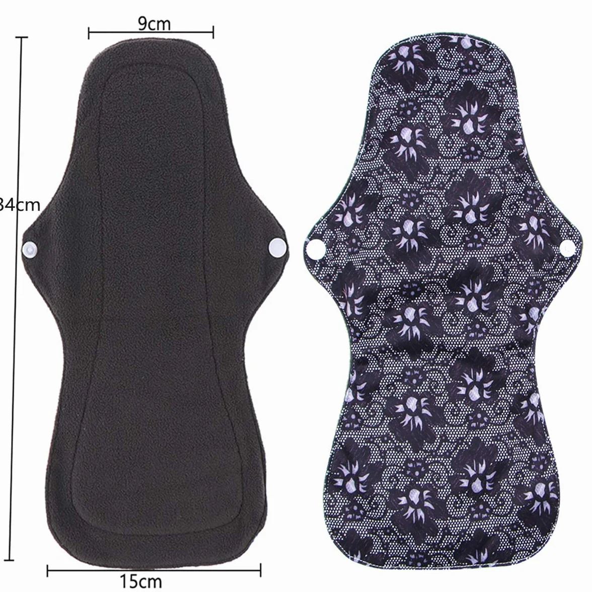 Salvaslip assorbenti lavabili multi dimensioni 11 Pezzi con Borsa di stoccaggio