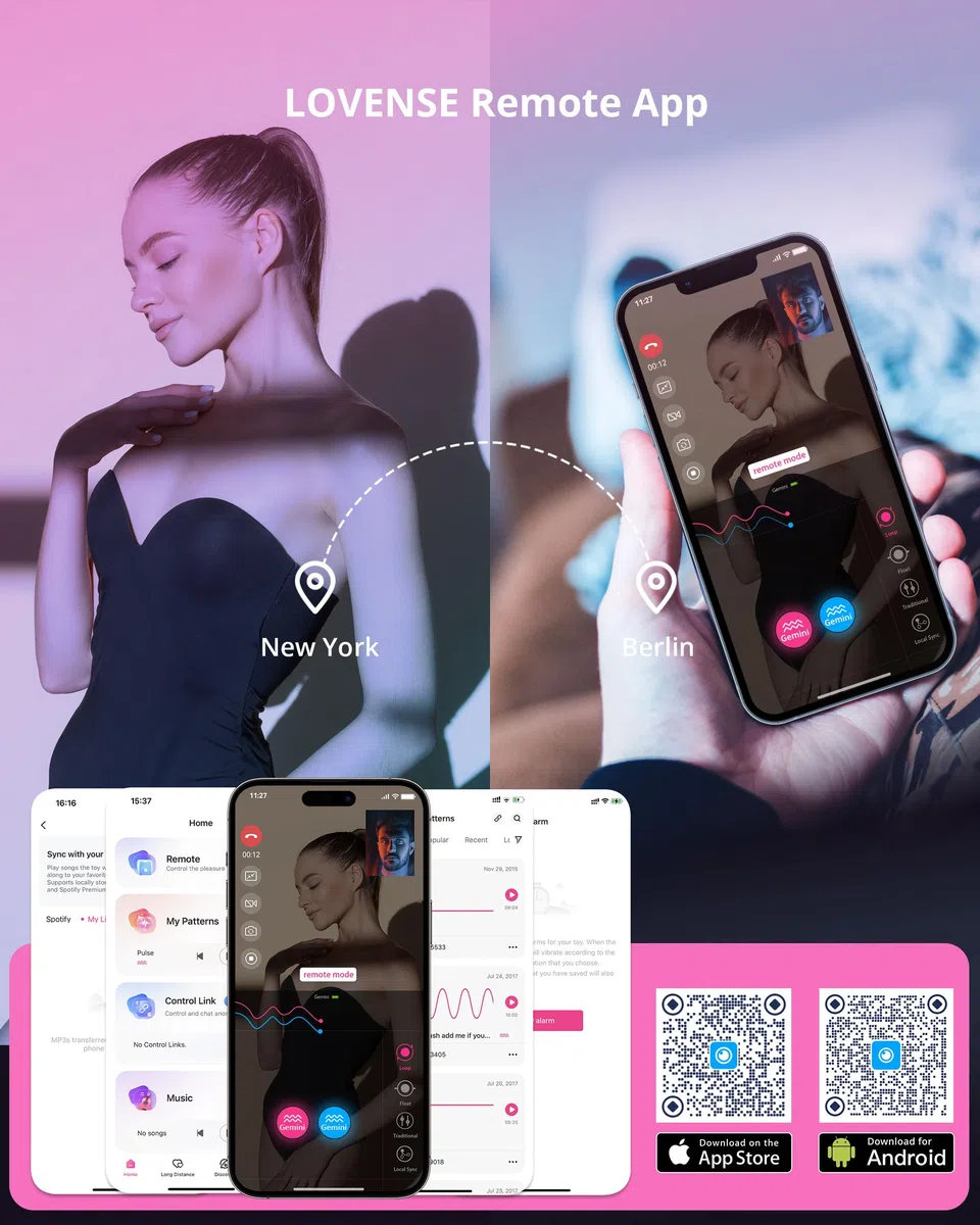 LOVENSE Gemini Morsetti per Capezzoli Sesso Elettrico, Vibratori Bluetooth App Control, Toys Sesso per Coppia Donna Uomo, Modalità di Vibrazione Personalizzate illimitate