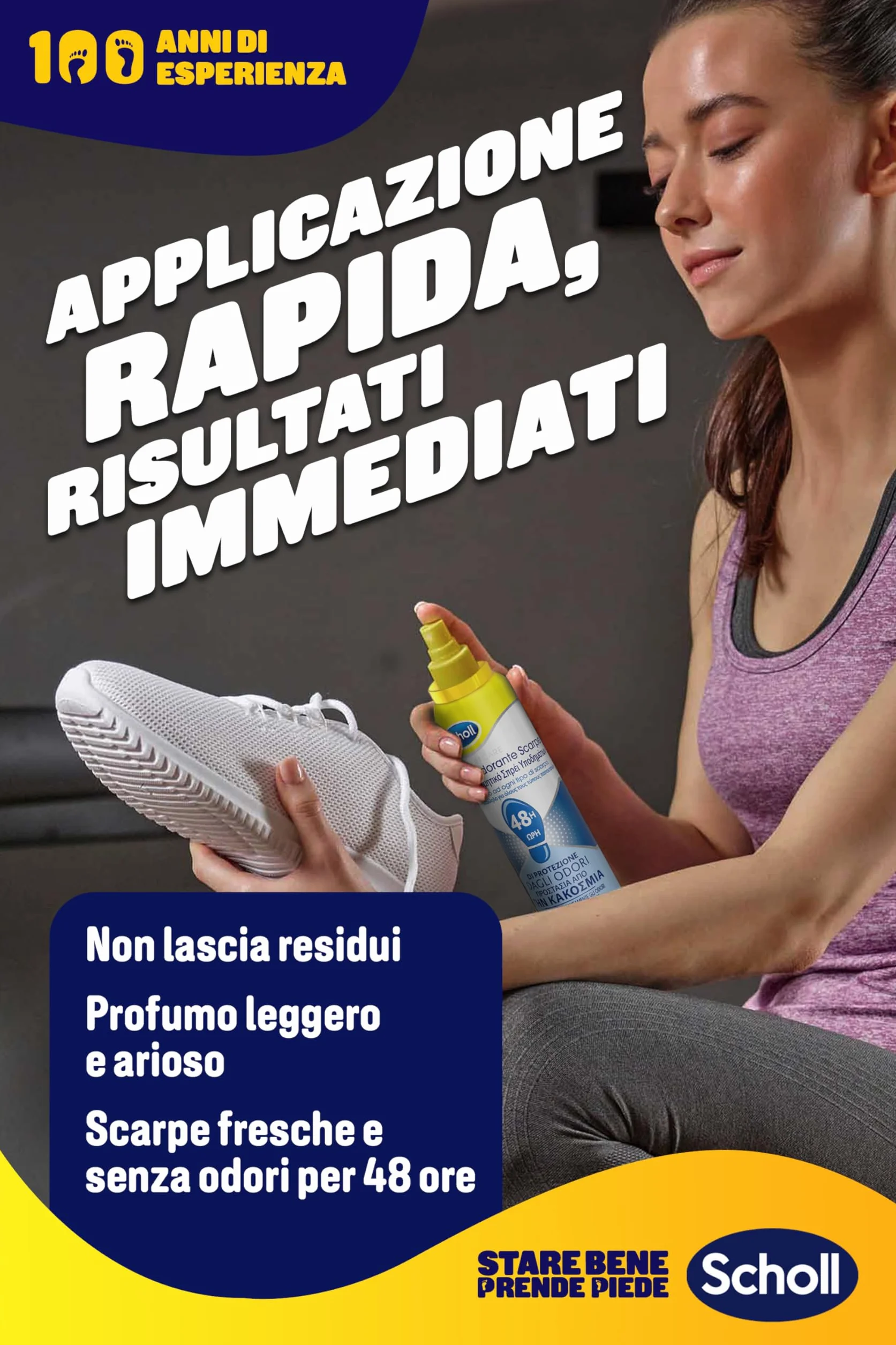 Scholl Pharma Deodorante Spray per Scarpe 48h 3x150ml