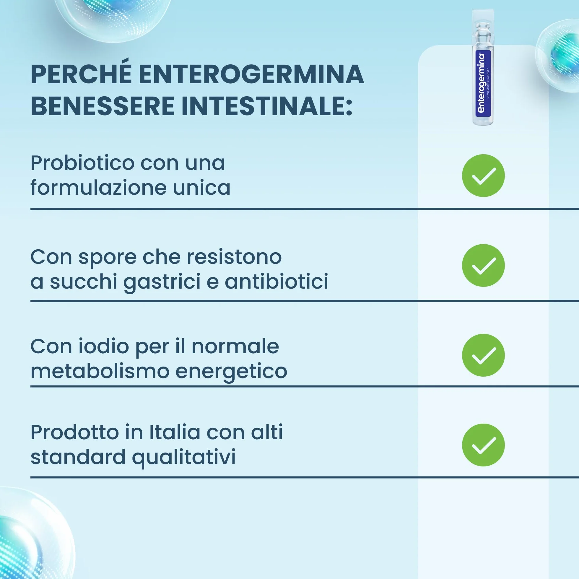 Enterogermina Benessere Intestinale Probiotici Fermenti Lattici Integratori 30 Flaconcini 5 ml