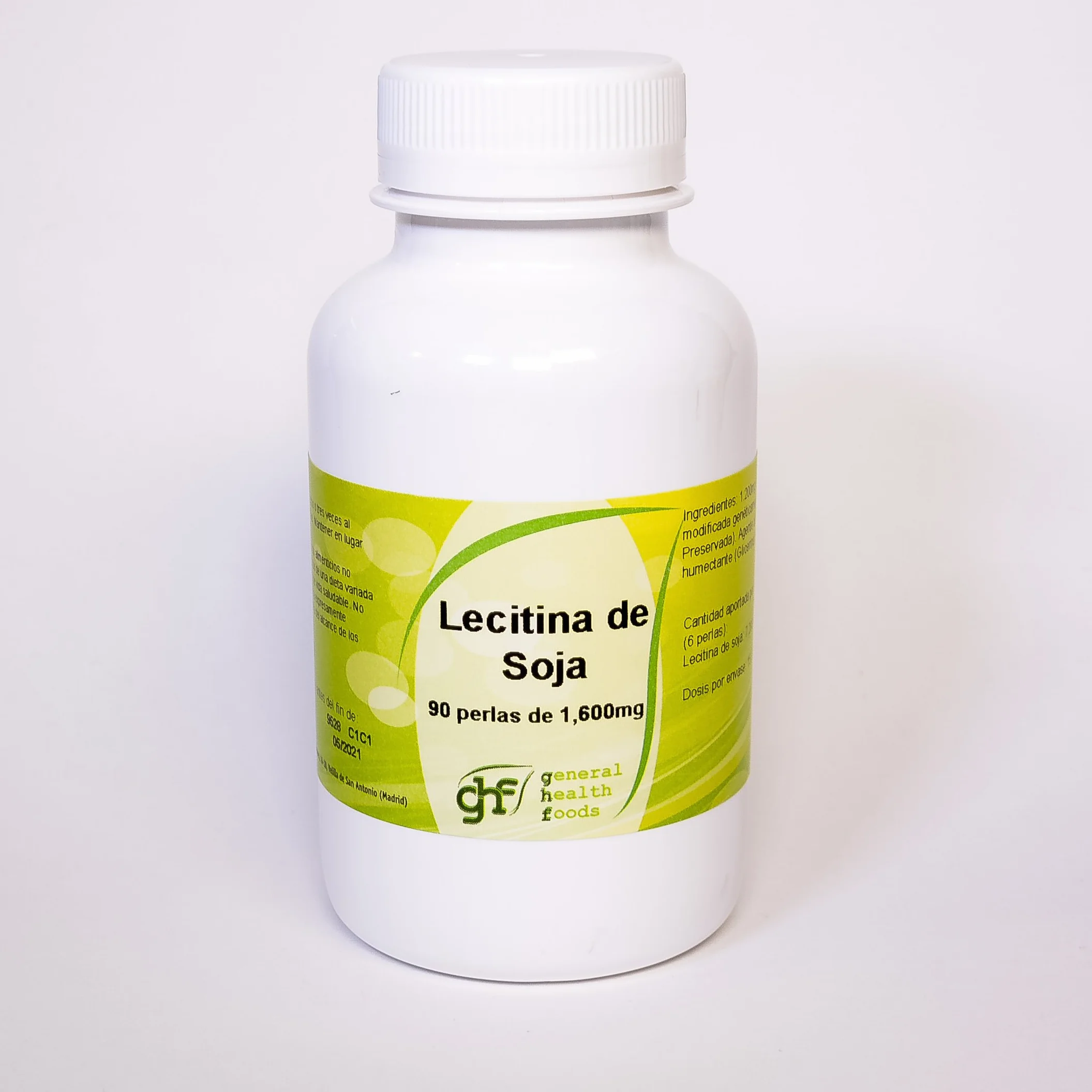 Lecitina de soja 1600mg 90 perlas GHF