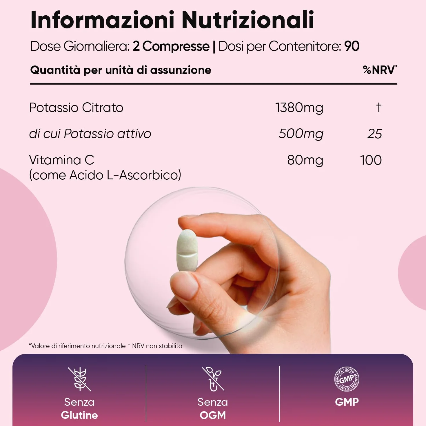 Potassio Citrato Vegano 180 Compresse con Vitamina C