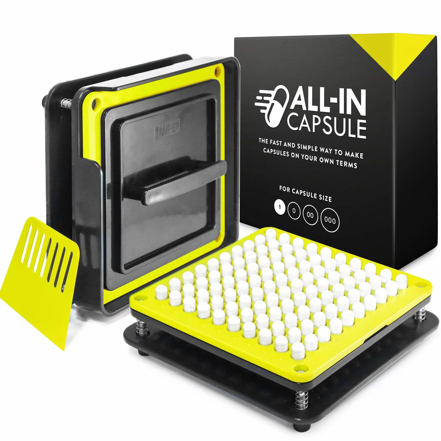 ALL-IN Riempitore per Capsule Misura 1 - Produca Capsule Vuote da Riempire con Gelatina o Vegane