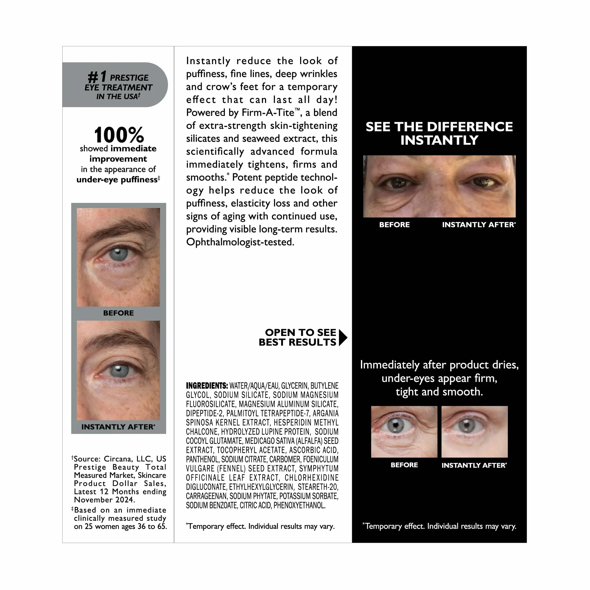 Peter Thomas Roth Instant FIRMx Eye Temporary Eye Tightener 30ml Gel Contorno Occhi Lifting Istantaneo