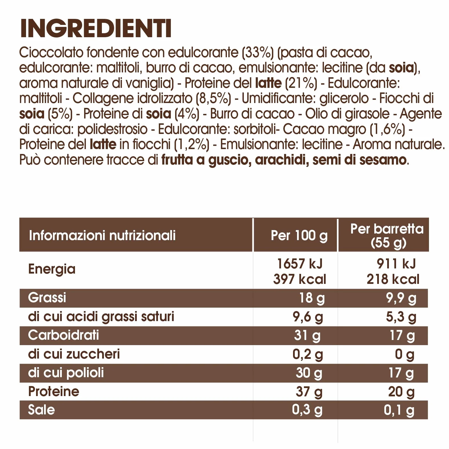 Enervit The Protein Deal Crunchy Double Choco Storm Barrette Proteiche Cioccolato Fondente 20g Proteine 0,1g Zuccheri Senza Glutine 12x55g