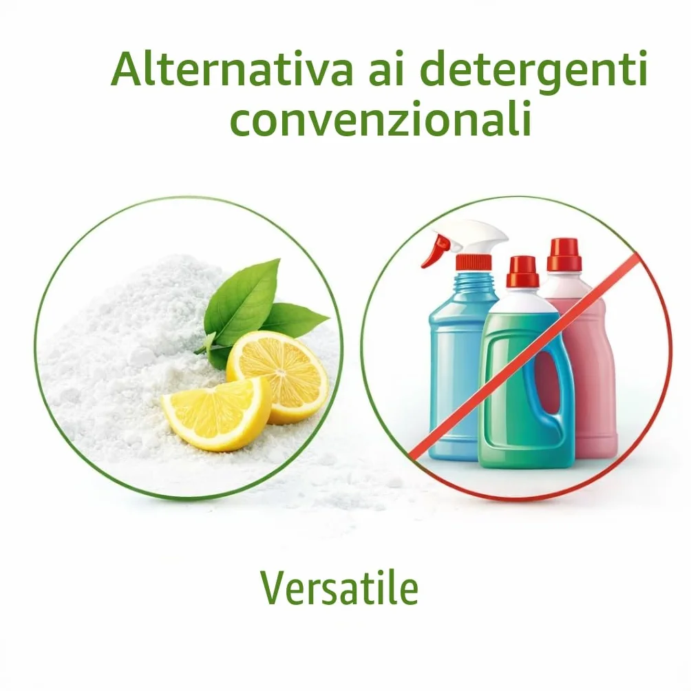 Acido citrico monoidrato E330 5000 g polvere alimentare per decalcificazione pulizia 5 kg