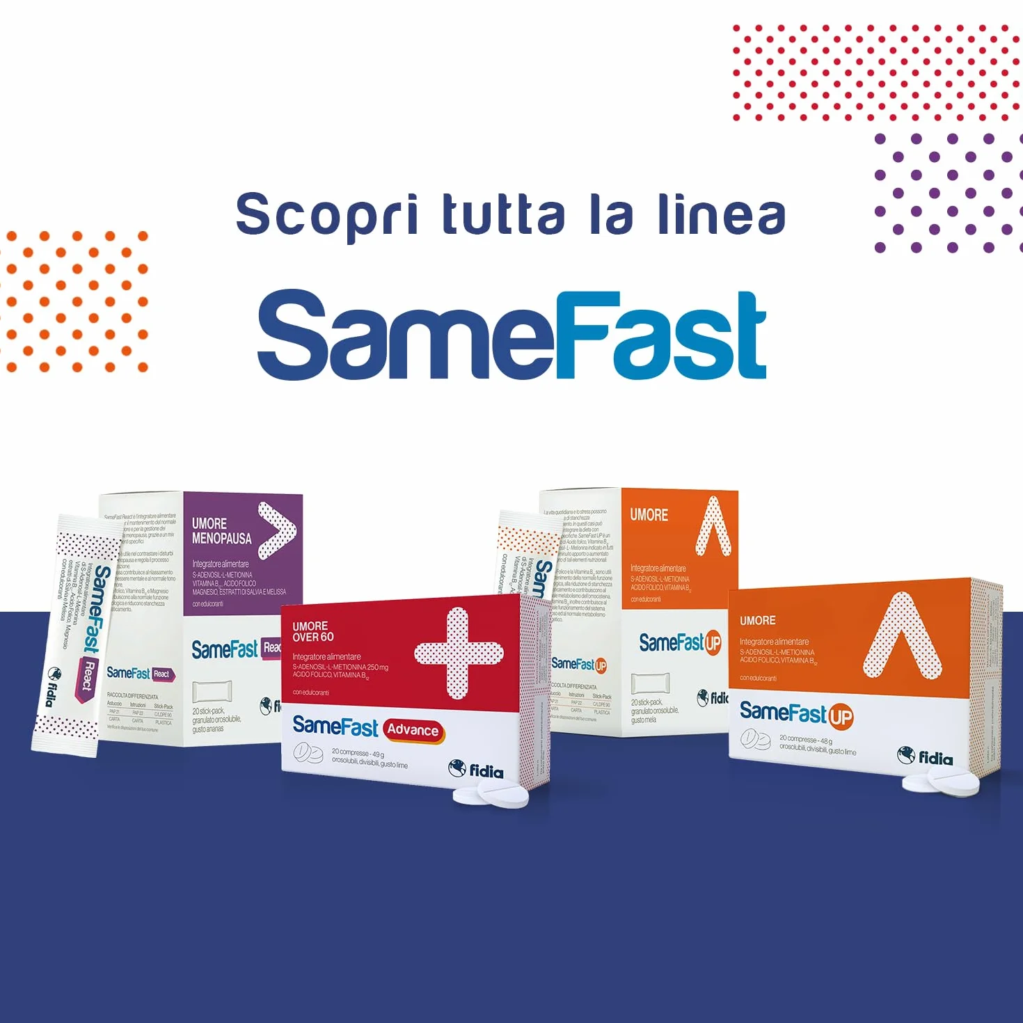 SameFast UP Integratore Alimentare Tono Umore 20 Compresse Orosolubili Gusto Lime Senza Glutine Lattosio