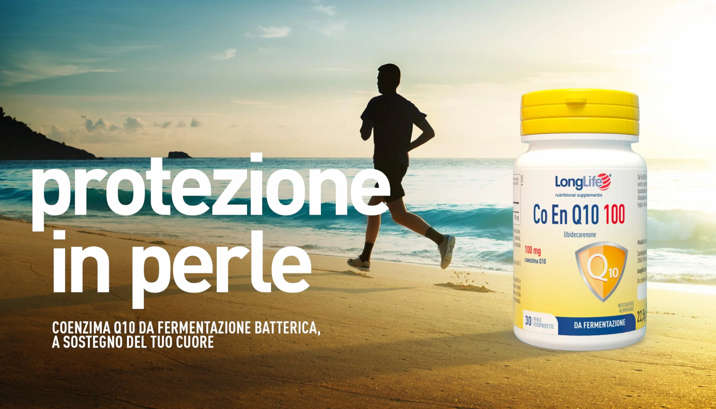 LongLife CO EN Q10 100 Coenzima Q10 Ubidecarenone Puro 30 Perle Fotoprotette