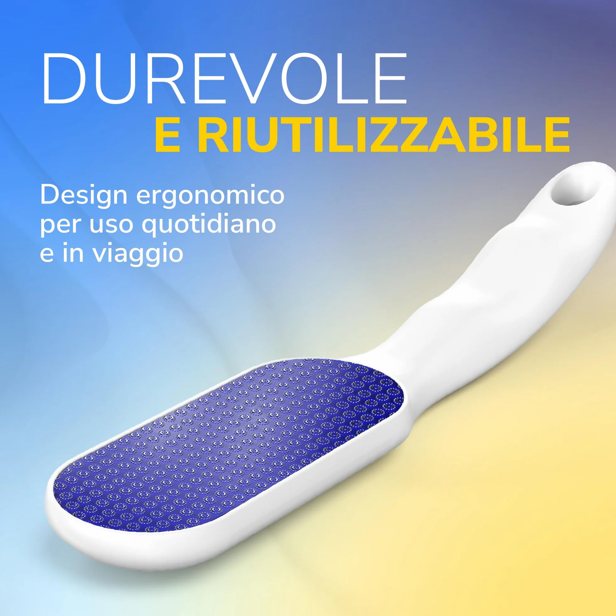 Dr. Scholl’s Lima per Piedi in Vetro Nano – Rimuove Pelle Secca, Impermeabile, Antiruggine, Delicata su Calli, Manico Antiscivolo