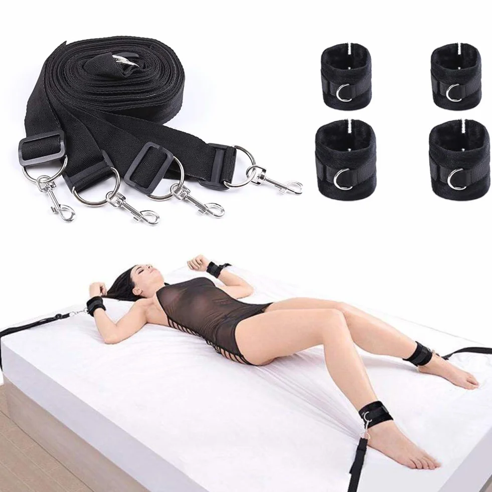 Set di cinture e aste per letto SM bondage sessuale