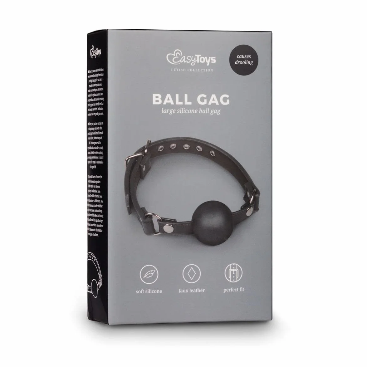 Easytoys Ball Gag z Dużą Silikonową Kulą 185 g