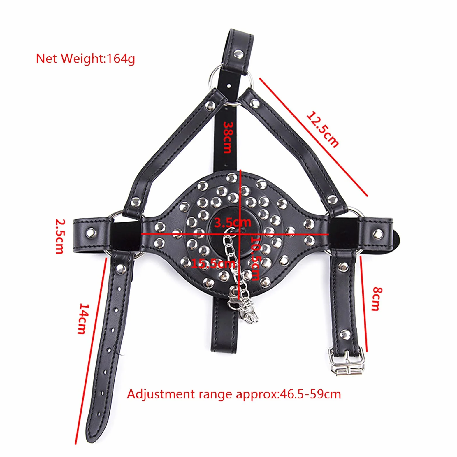 BDSM Kit Ball Gag Imbuto Bondage Testa Imbracatura Set Coppie Giochi Sesso Nero