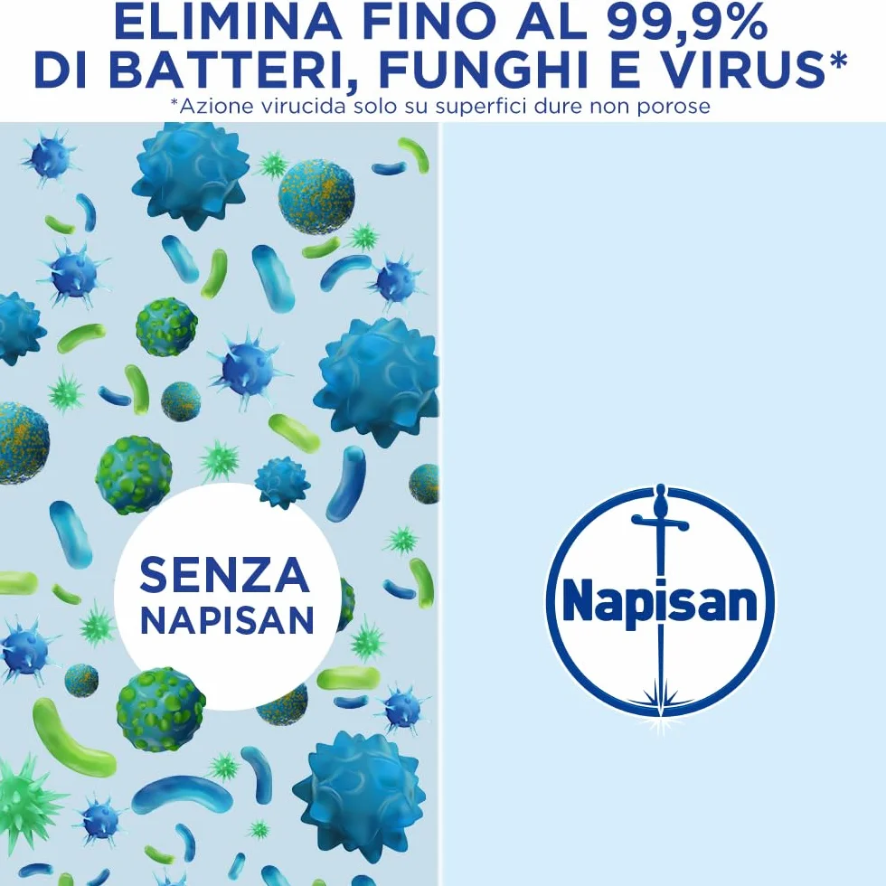 Napisan Spray Disinfettante Milleusi 6x400ml Limone per Tessuti e Superfici