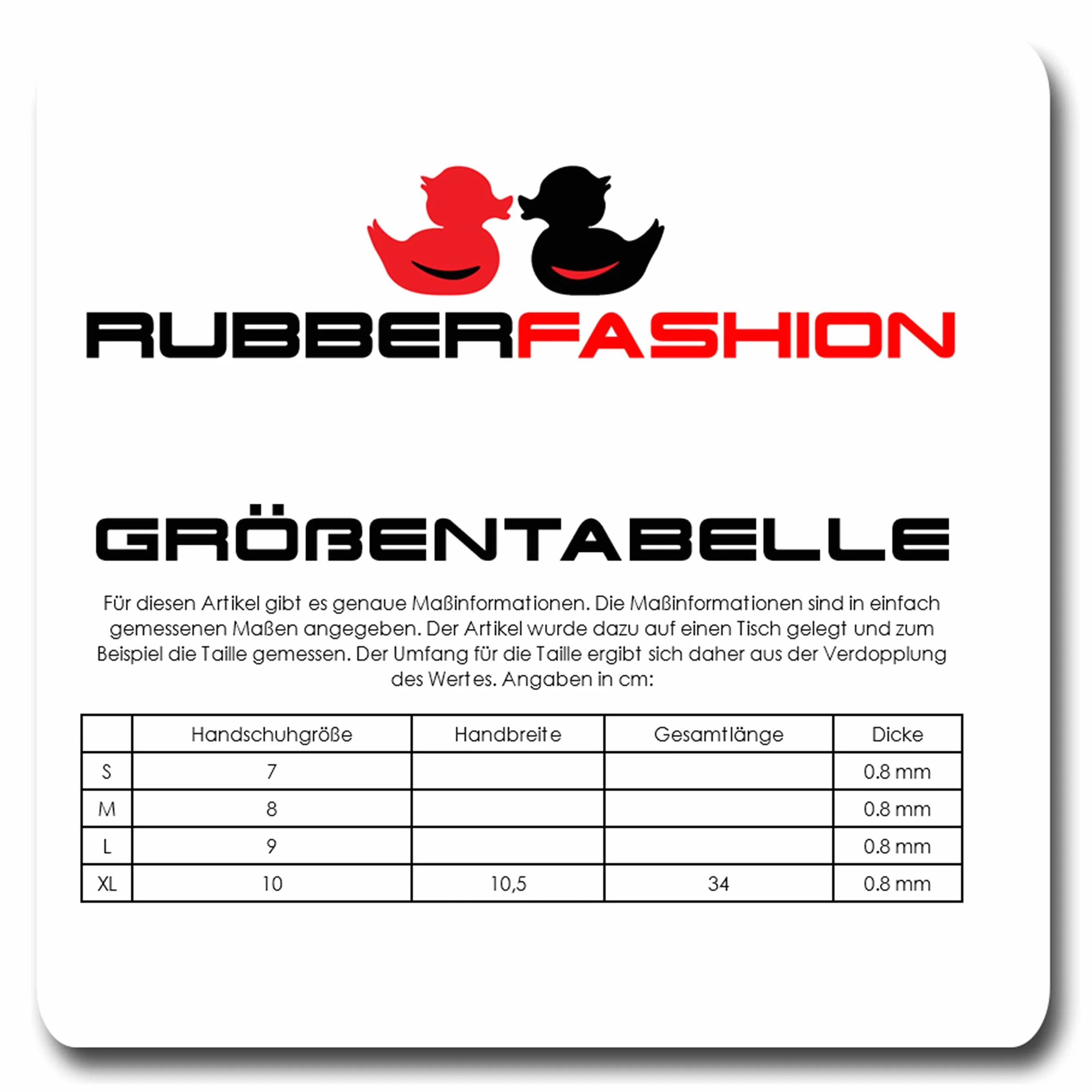 Rubberfashion Guanti in lattice corti fino al polso per donne e uomini