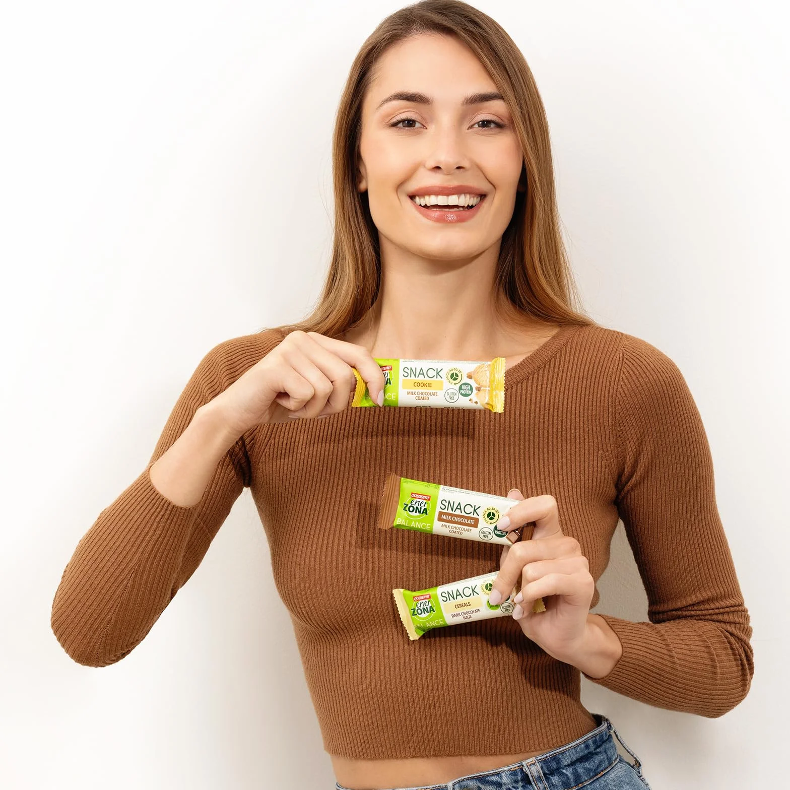 Enervit EnerZona Protein Snack Variety Pack Barrette Assortite 33gr 5 Pistacchio 5 Cookie 5 Salty Caramel