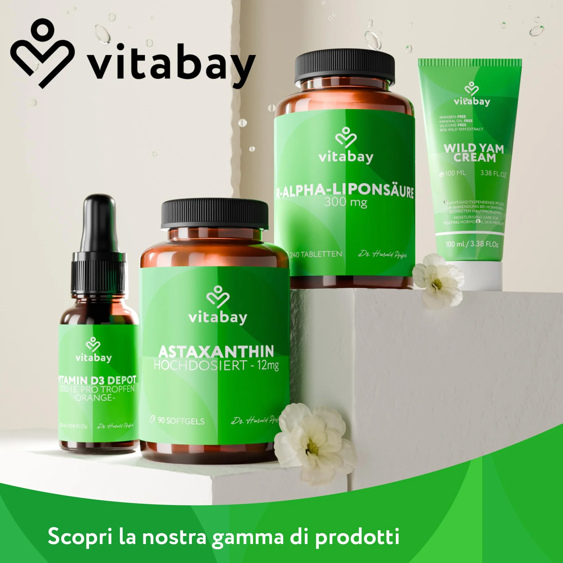 Vitabay Astaxantina 12 mg 90 capsule softgel vegane estratto di alga Haematococcus pluvialis