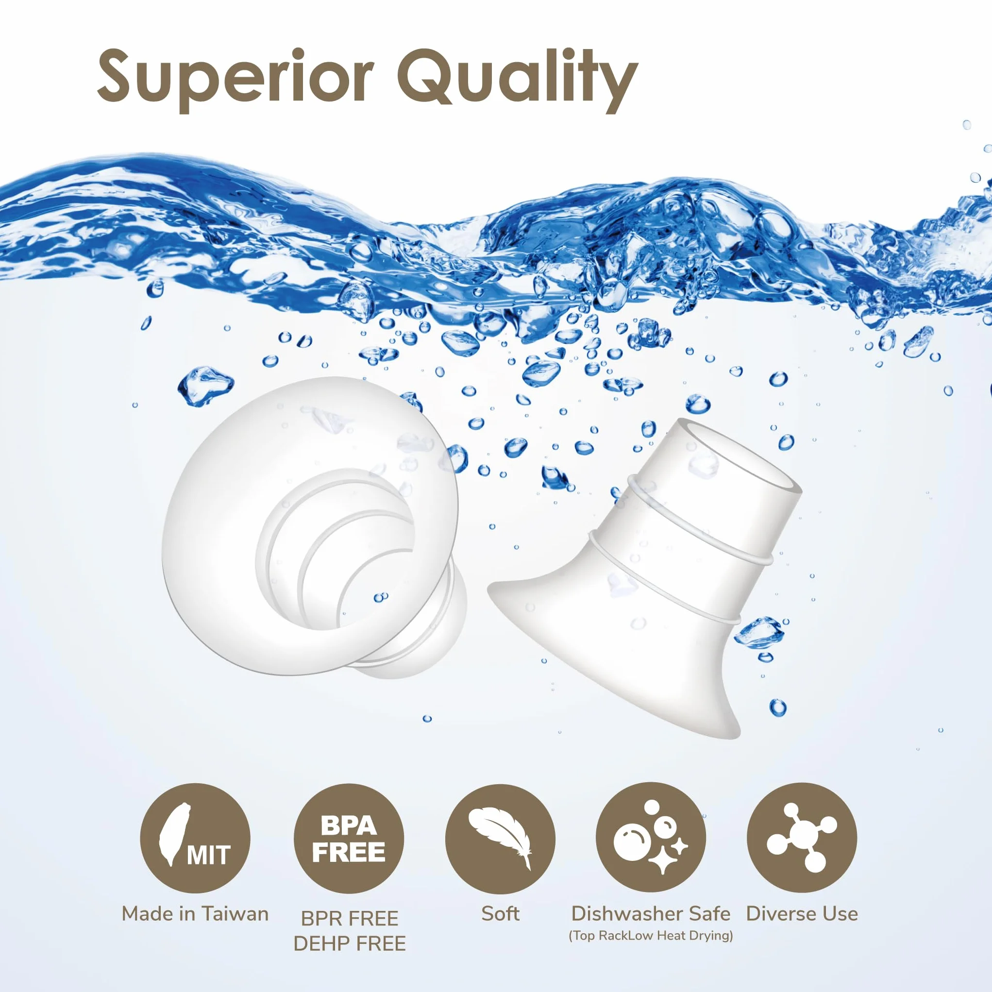 Maymom Inserti per flange 13 mm – Compatibili con paracapezzoli Medela Spectra, Momcozy Willow, riducono tunnel capezzolo, 2 pezzi