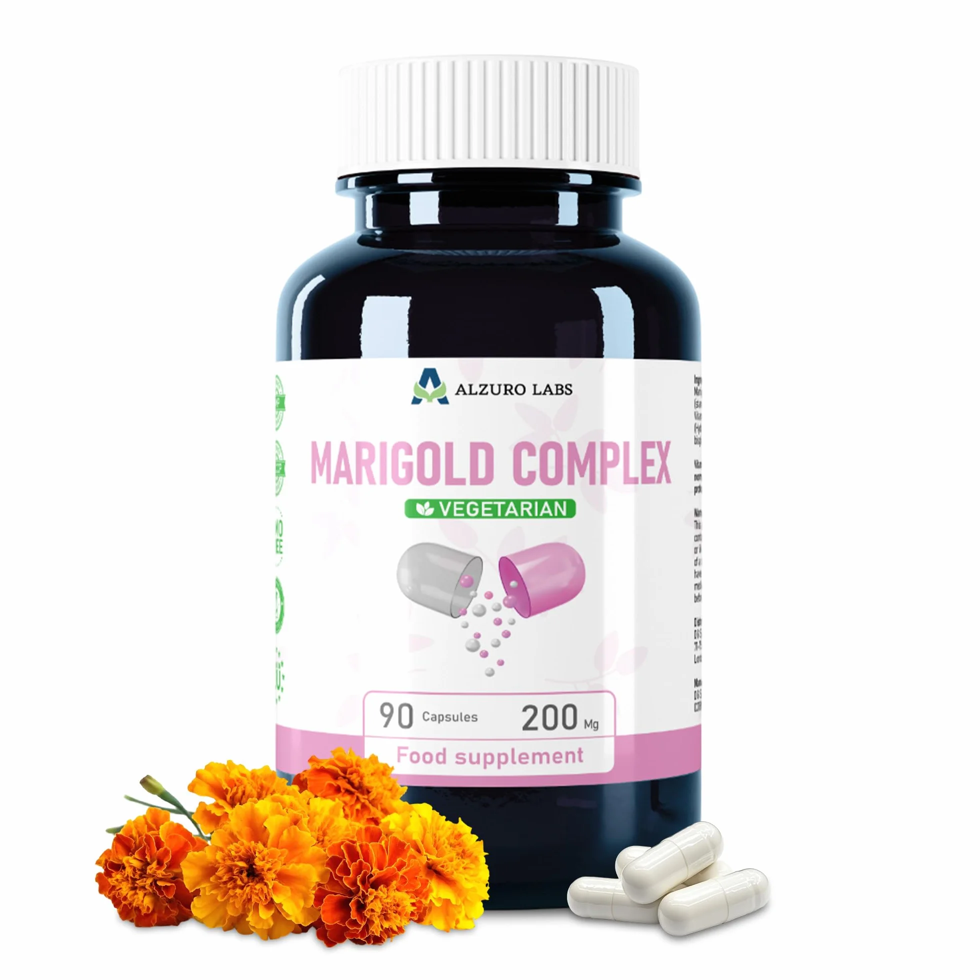 Luteina 40 mg e Zeaxantina 8 mg | Complesso occhi ad alto dosaggio | 90 capsule vegane