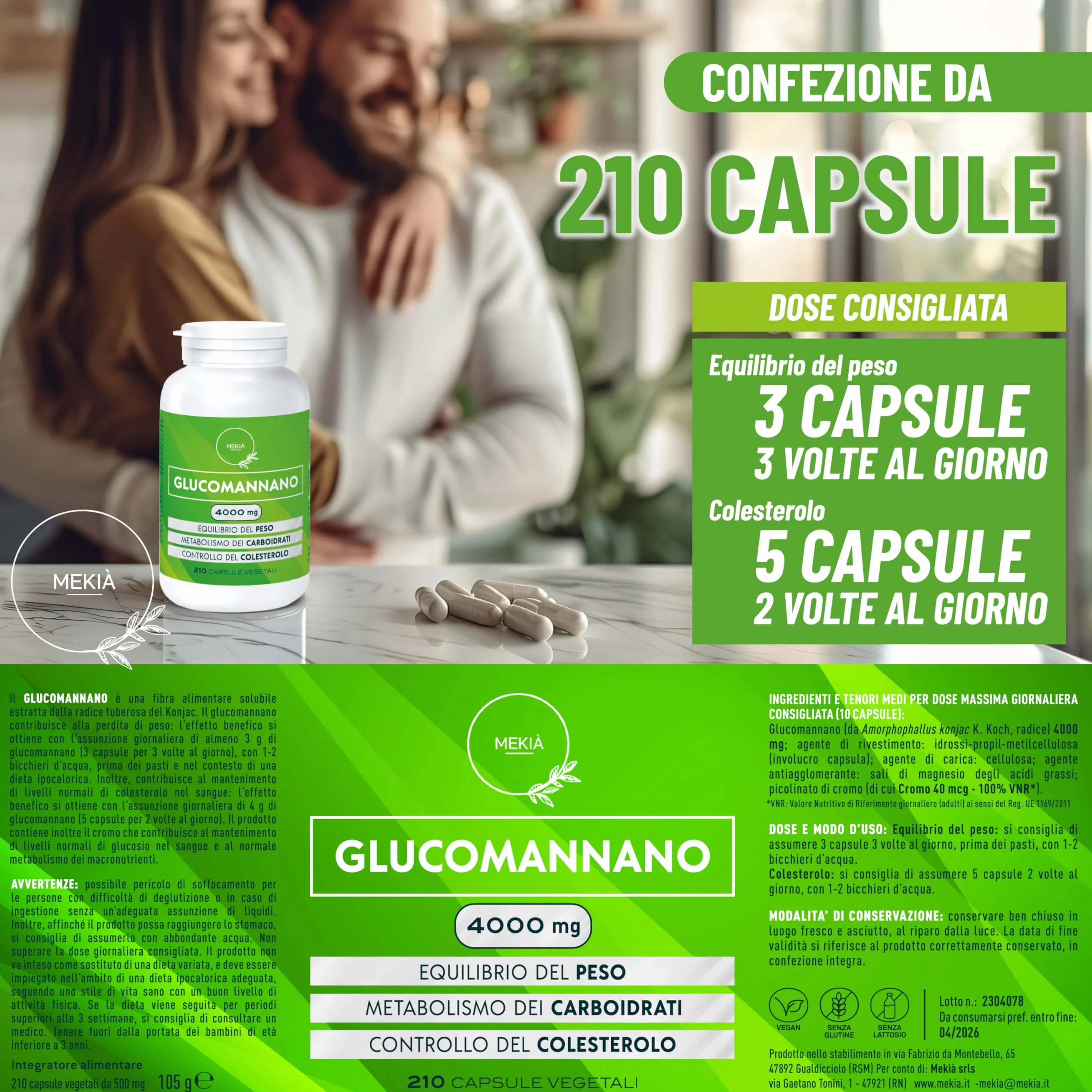 Glucomannano Forte dimagrante inibitore della fame blocca perdita peso elimina appetito