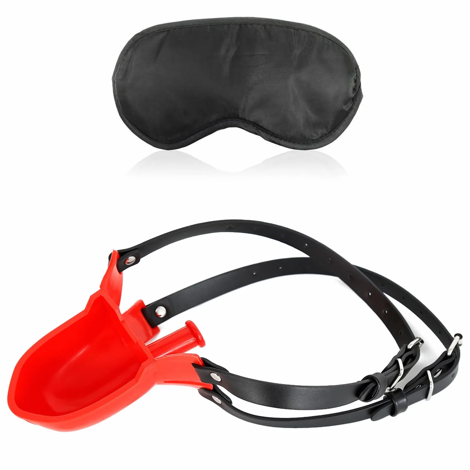 BDSMLOVE Giocattolo BDSM bocca imbavagliata maschera fetish schiavo bendato