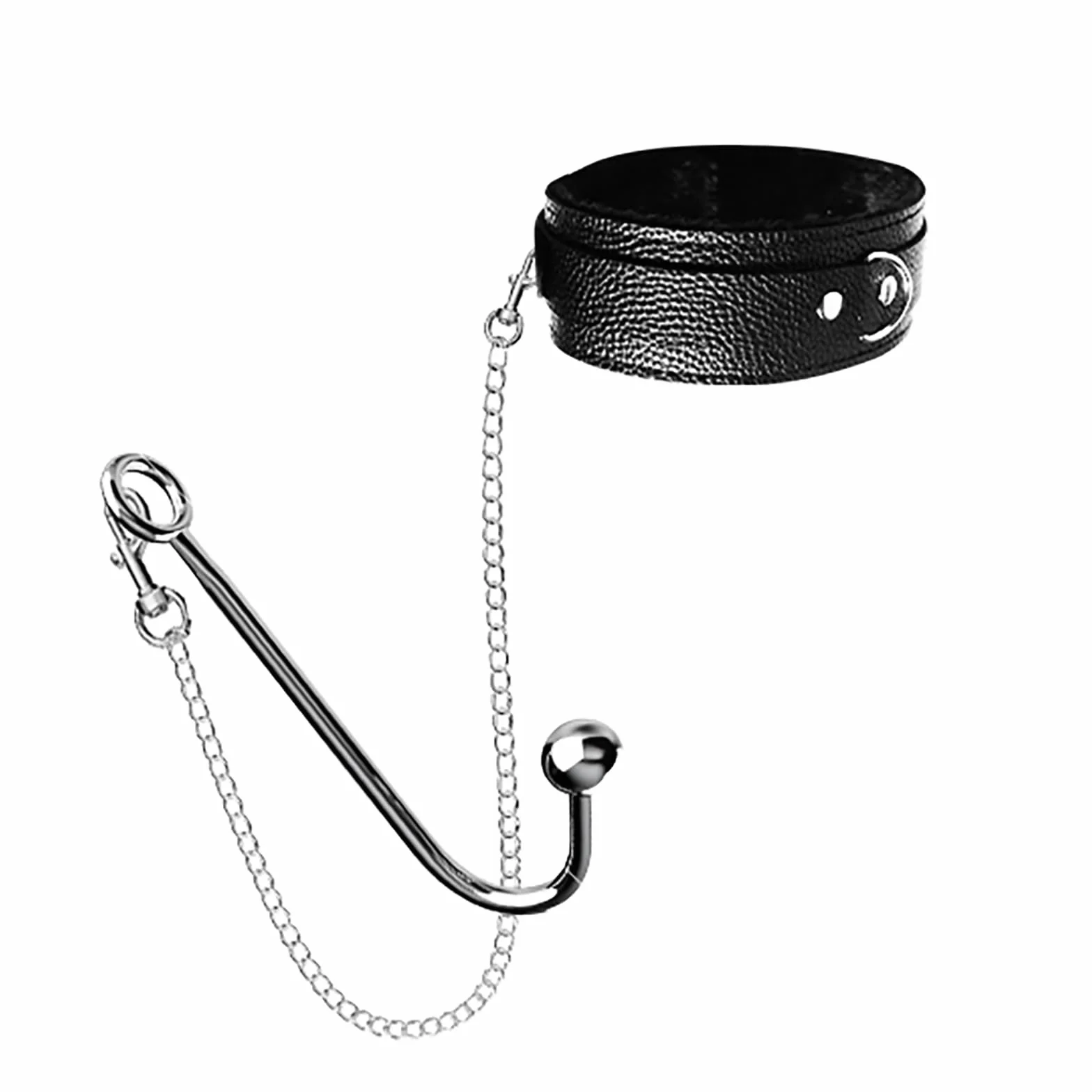 BDSM Set Di Legami Sessuali Con Gancio Anale Collare Regolabile Butt Plug Bondage Estrema Giocattoli Del Sesso Fetish Per Coppie (Black Padded)