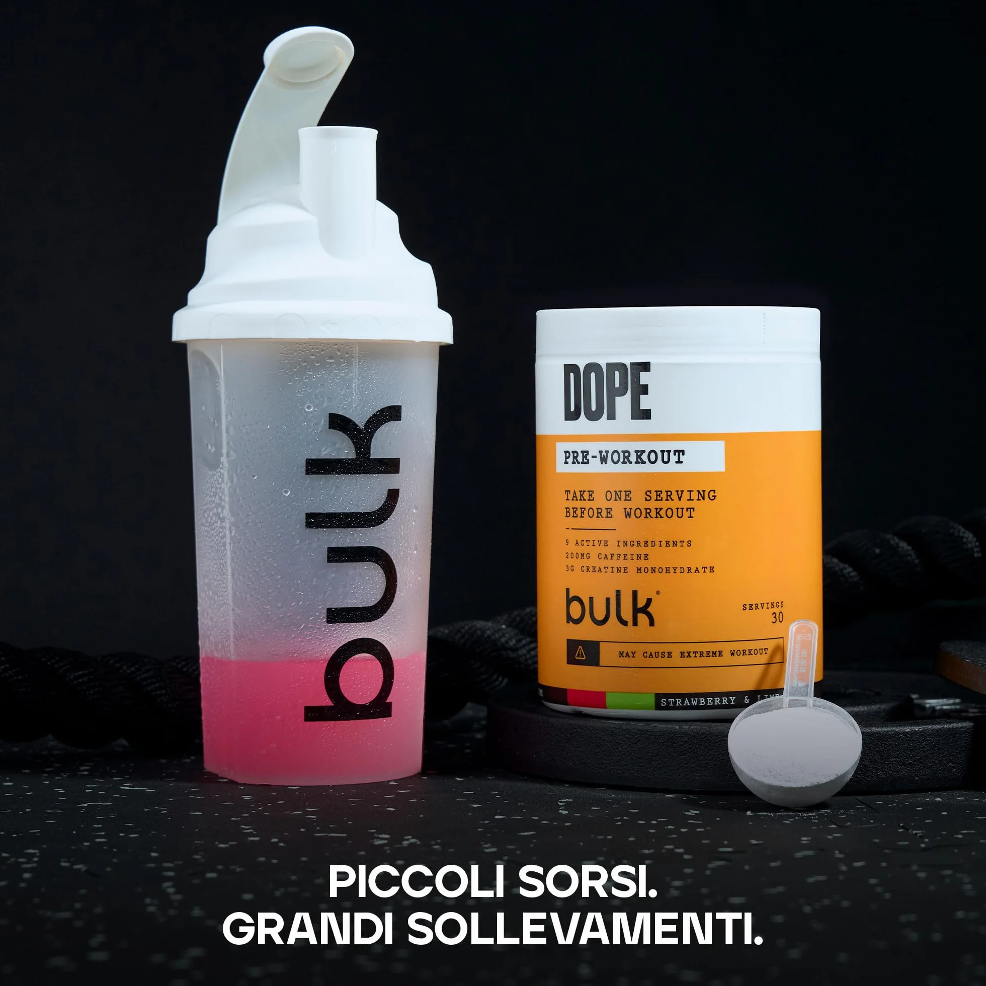 Frogola Lime Polvere Pre-Workout Dope 3g Creatina 200mg Caffeina Citrullina Arginina Beta-Alanina 510g