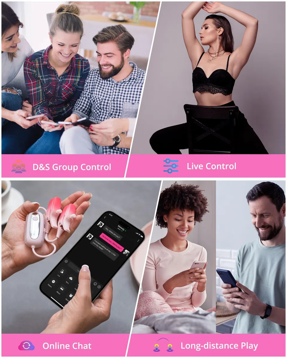 LOVENSE Gemini Morsetti per Capezzoli Sesso Elettrico, Vibratori Bluetooth App Control, Toys Sesso per Coppia Donna Uomo, Modalità di Vibrazione Personalizzate illimitate