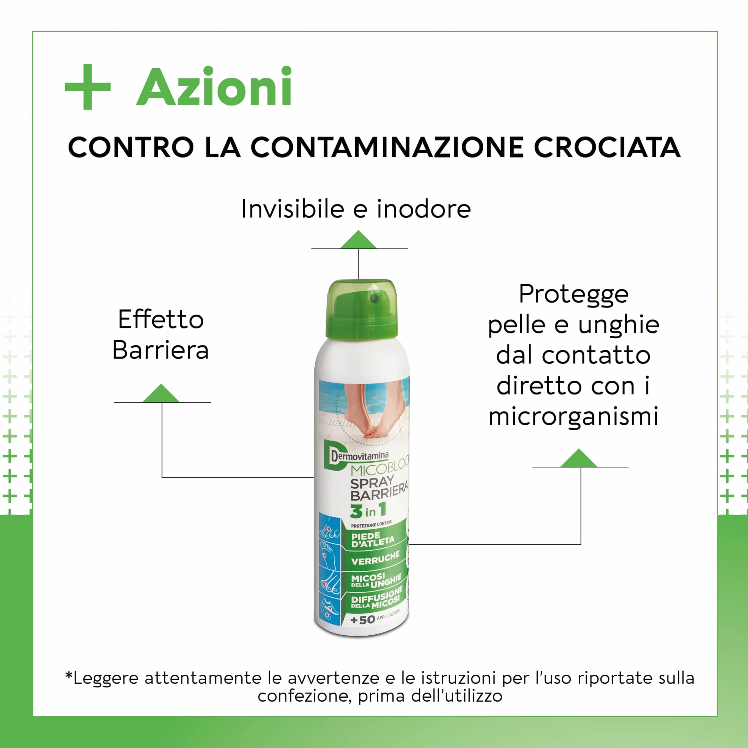 Dermovitamina Micoblock Spray Barriera 3in1 100 ml Antimicotico Onicomicosi Unghie Piedi