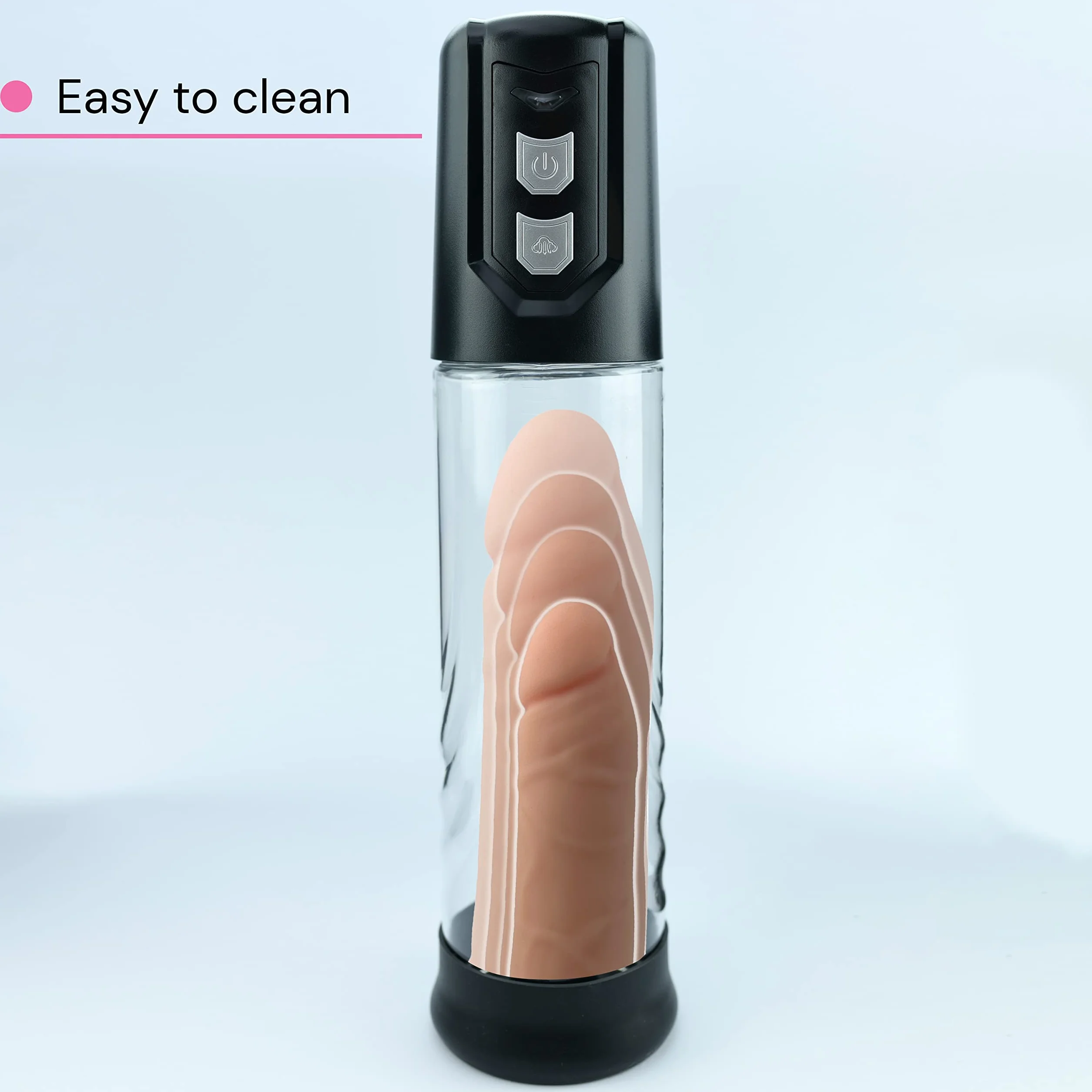 FOPS Pompa Pene Elettrica 27cm ⌀6cm ABS Trasparente Sex Toy Pompa Vacuo Uomo