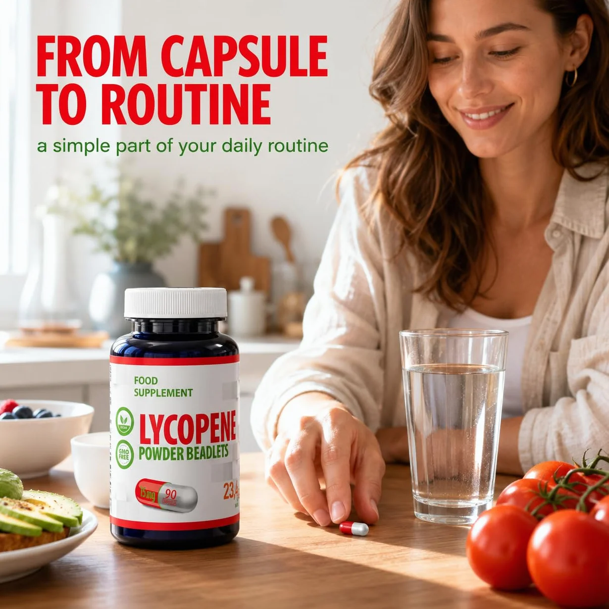 Hepatica Licopene 15 mg 90 Capsule Vegane Estratto di Pomodoro Standardizzato 10% Licopene