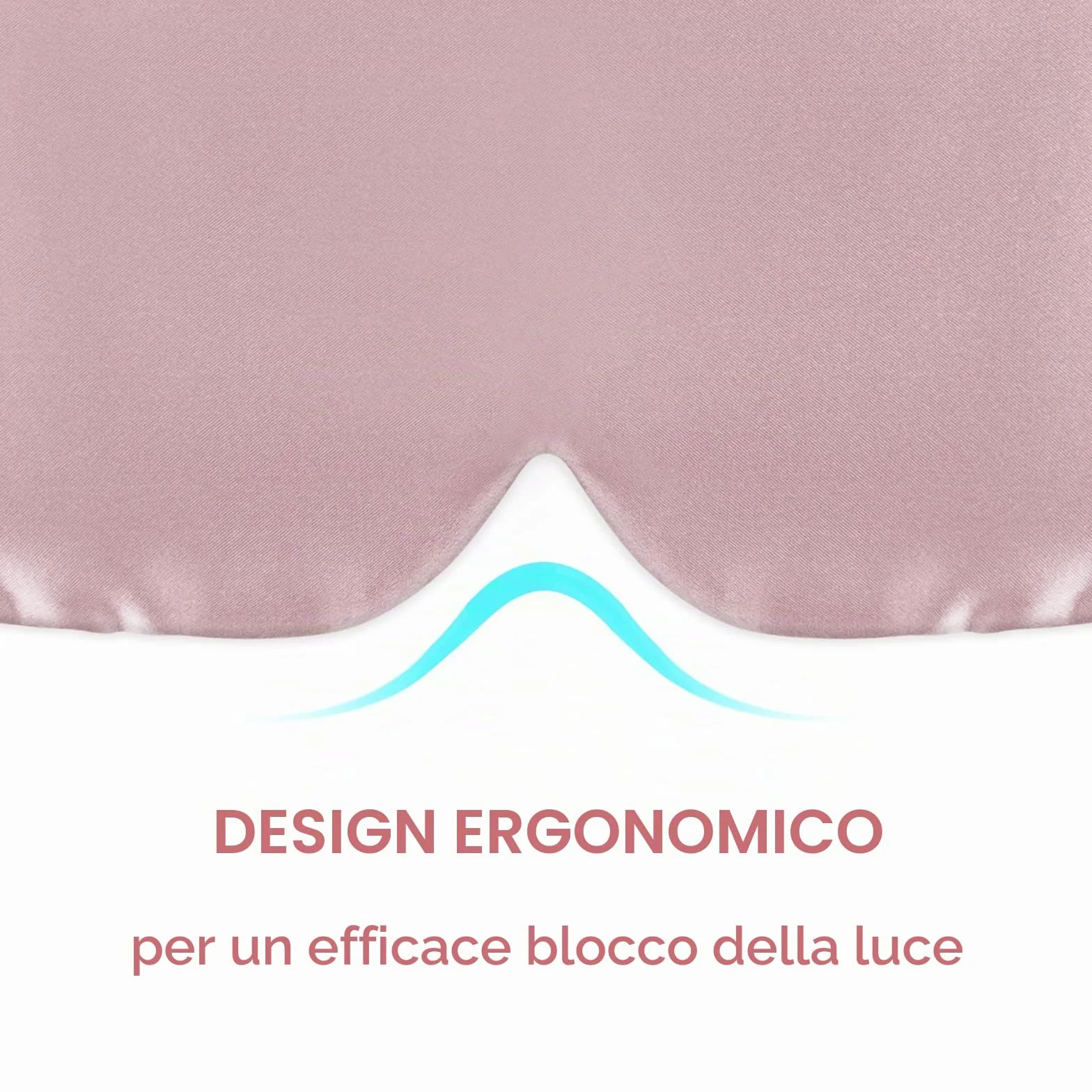 Mascherina per dormire in seta di gelso 100% regolabile rosa