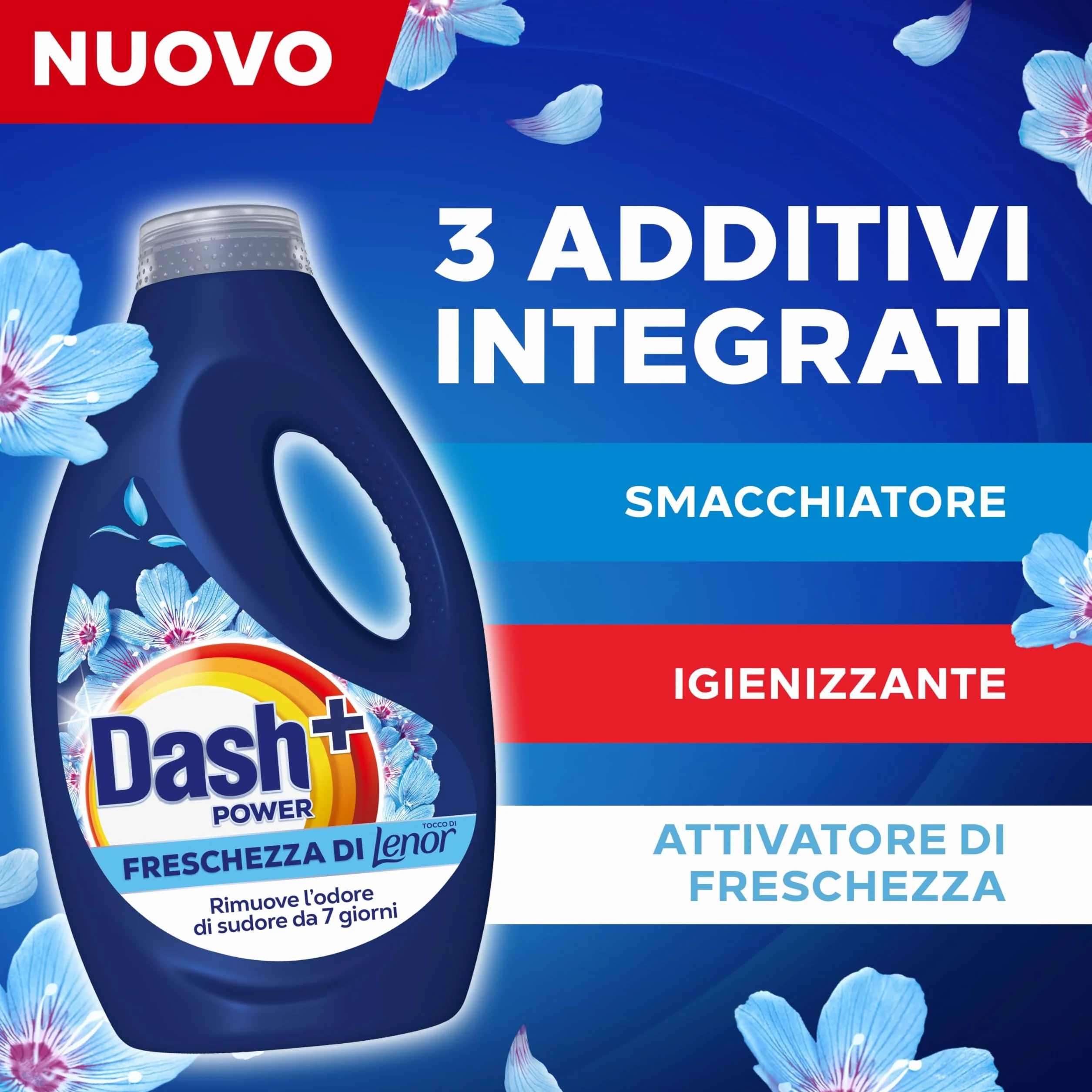 Dash Power Detersivo Liquido Lavatrice 92 Lavaggi Freschezza Di Lenor Risveglio Primaverile