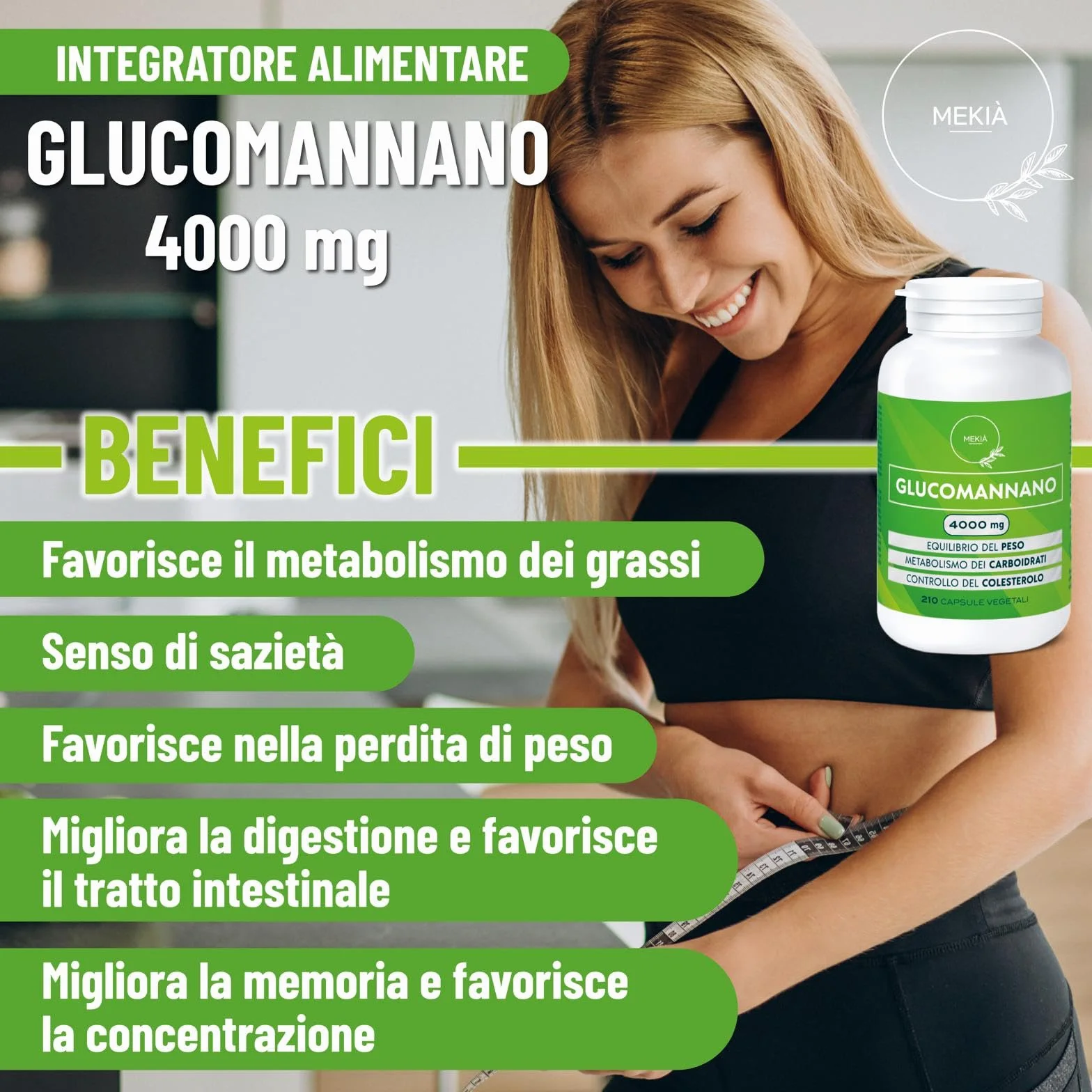 Glucomannano Forte dimagrante inibitore della fame blocca perdita peso elimina appetito