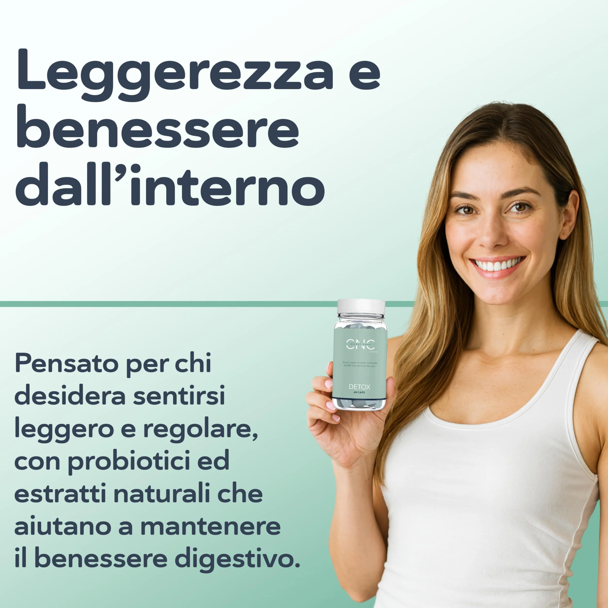 DETOX Drenante Forte Dimagrante e Diuretico con Aloe Vera, Carbone Attivo, Finocchio ed Enzimi Probiotici 100B