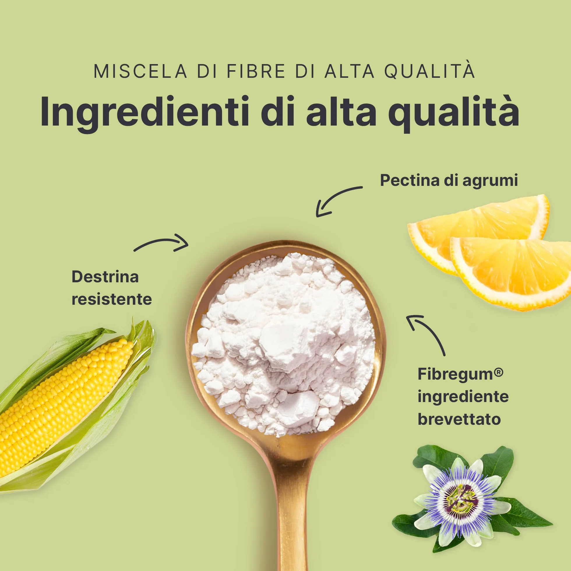 SHEKO Fibre Alimentari in Polvere 300g - Fibre ad Alto Dosaggio per la Digestione, Salute Intestinale, Saziante, Vegano, Senza Lattosio