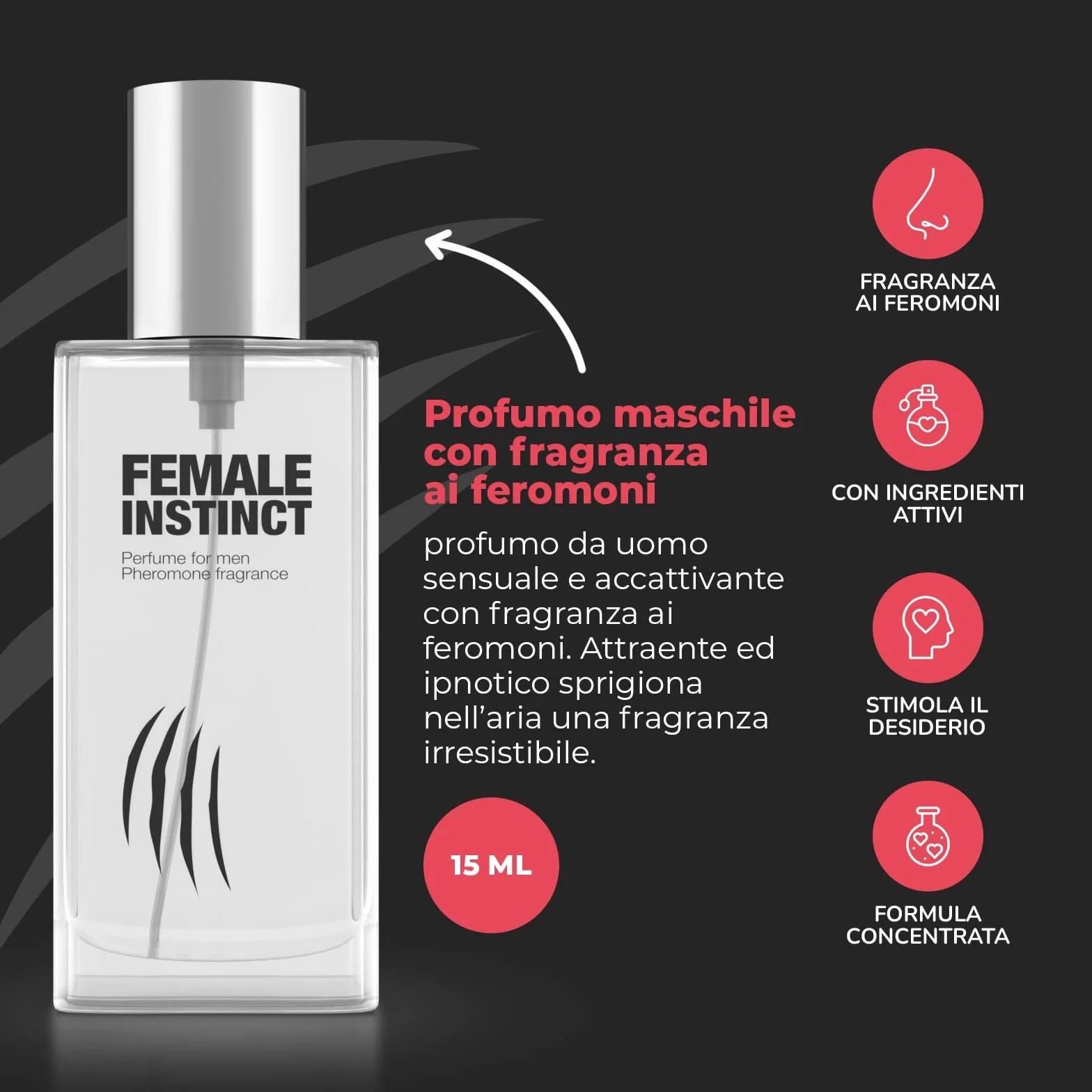 INTIMATELINE Female Instinct Profumo Maschile ai Feromoni 30 ml