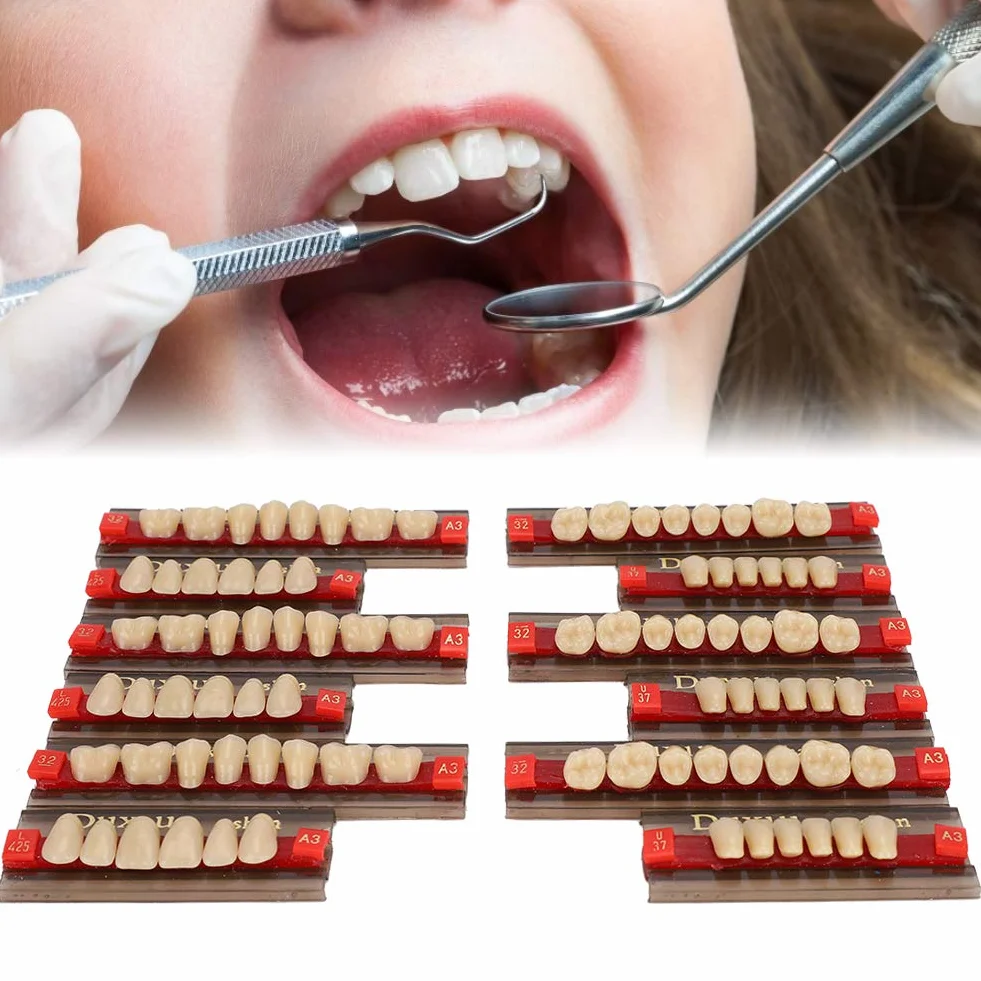 Resina per denti finti protesi, materiale dentale, 12 pezzi, sostituzione fai da te, Halloween
