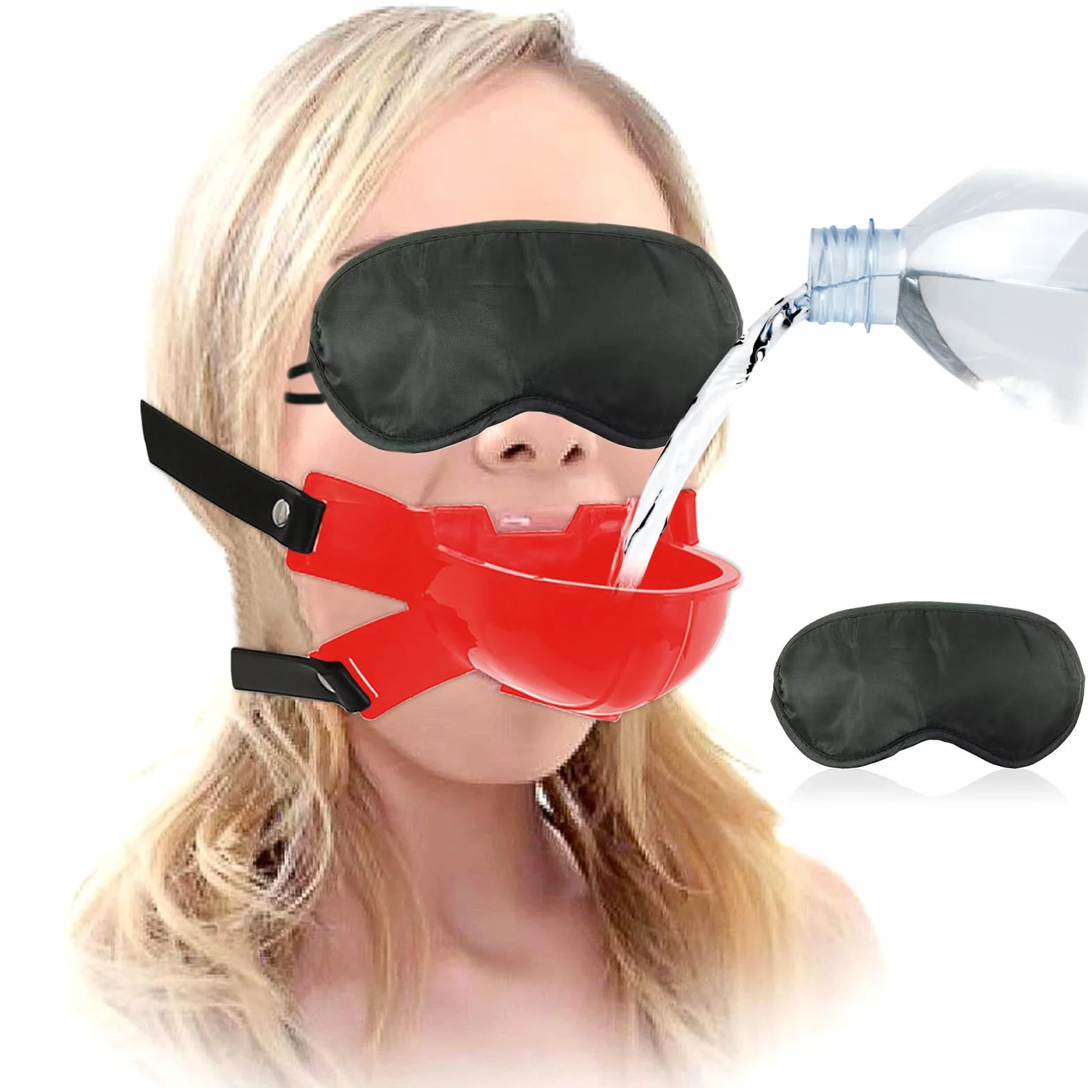 BDSMLOVE Giocattolo BDSM bocca imbavagliata maschera fetish schiavo bendato