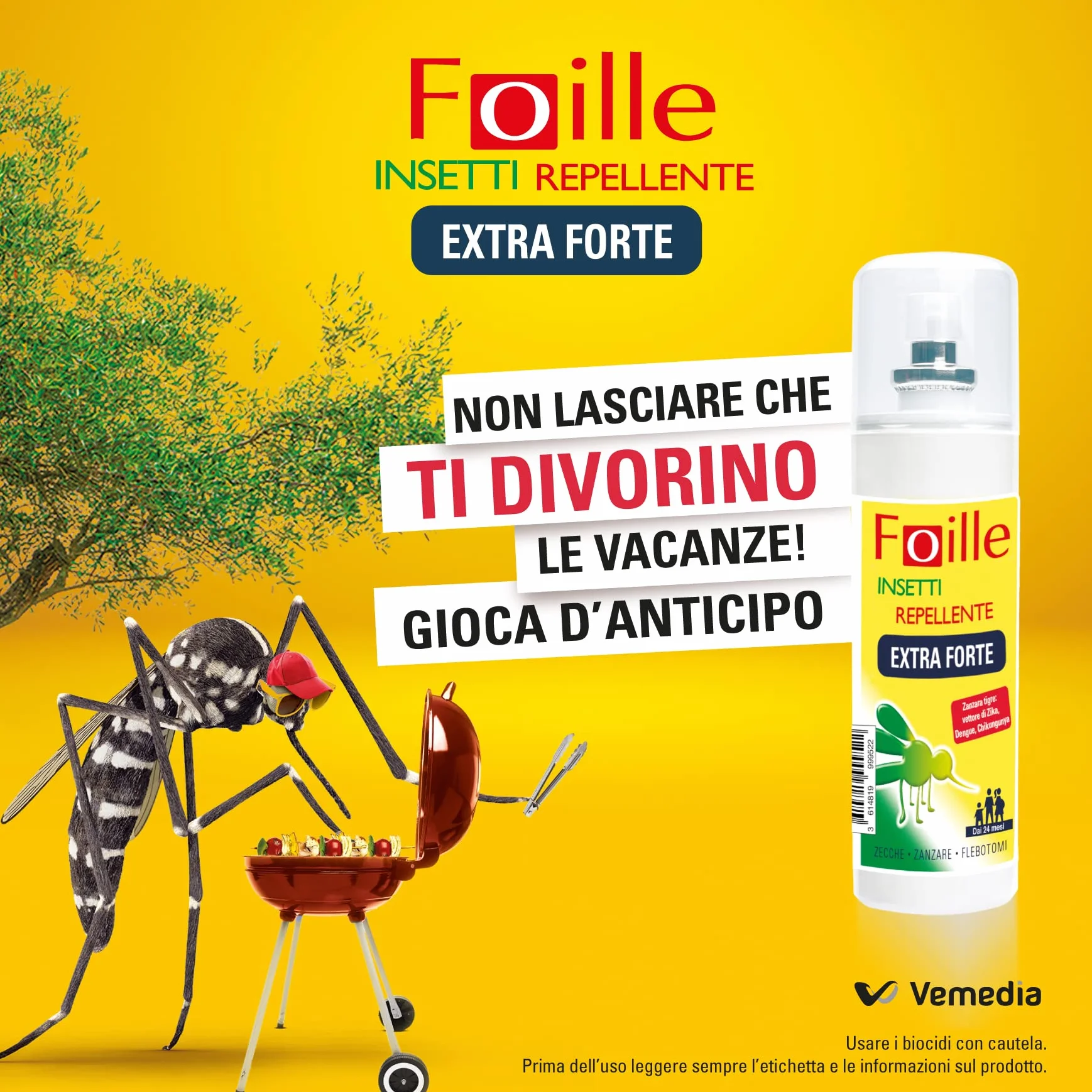 Foille Insetti Repellente Extra Forte DEET 50% Spray 200 ml