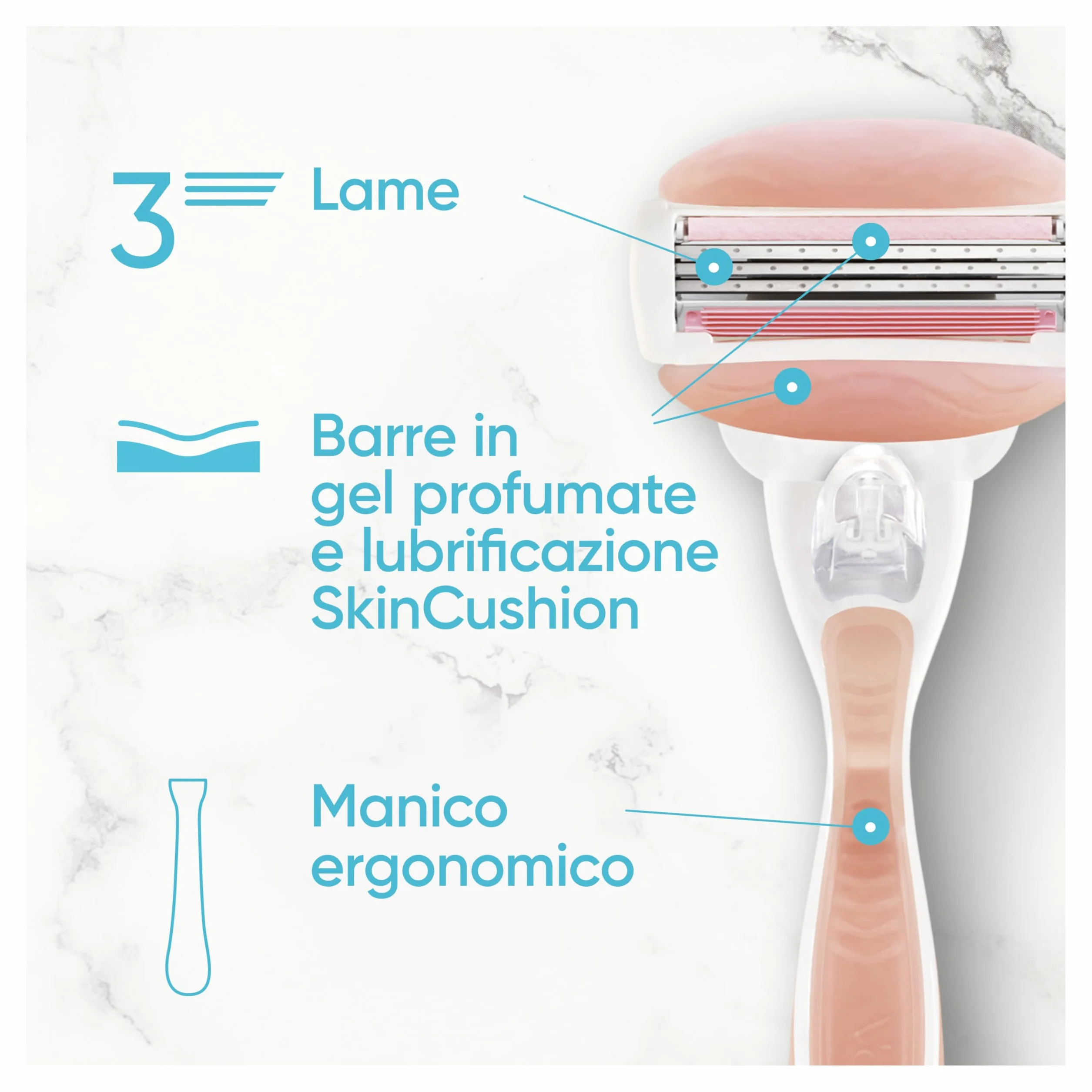 Gillette Venus Comfortglide Spa Breeze Ricariche Per Rasoio Da Donna, Confezione Da 10, 3 Lame