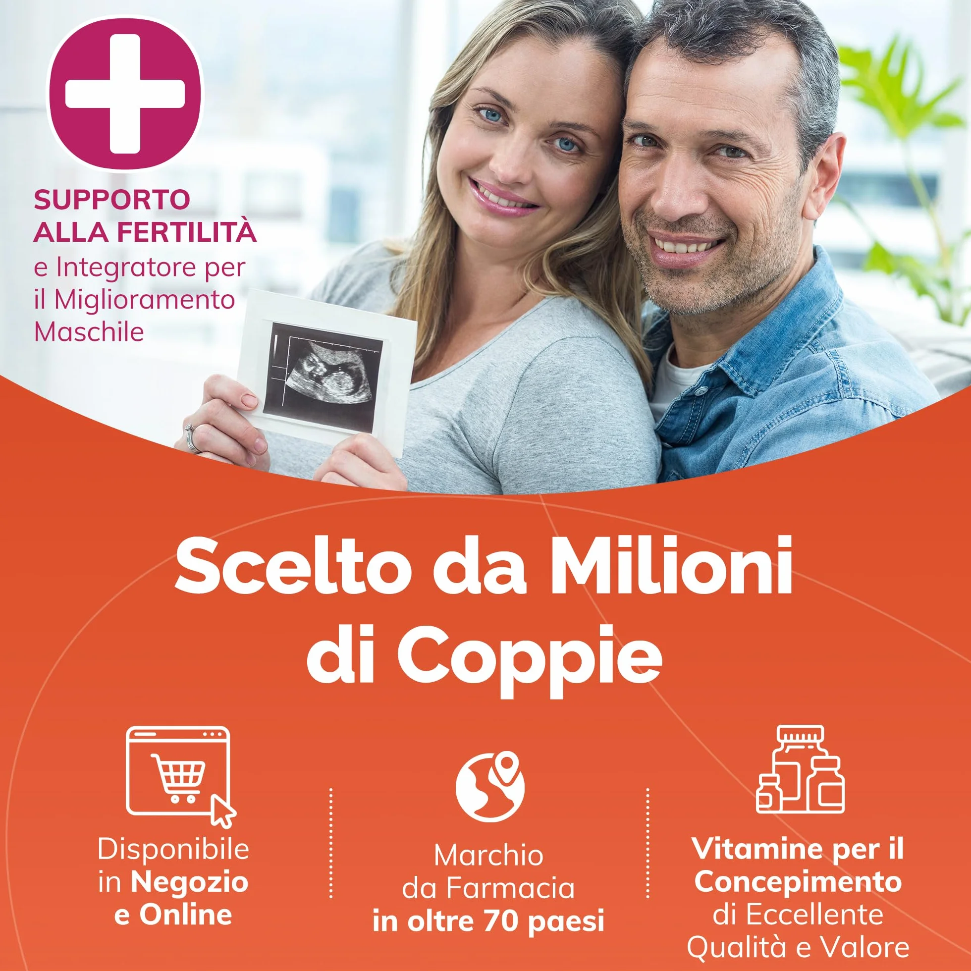 Conceive Plus Supporto per Motilità Maschile, integratore fertilità, 60 capsule