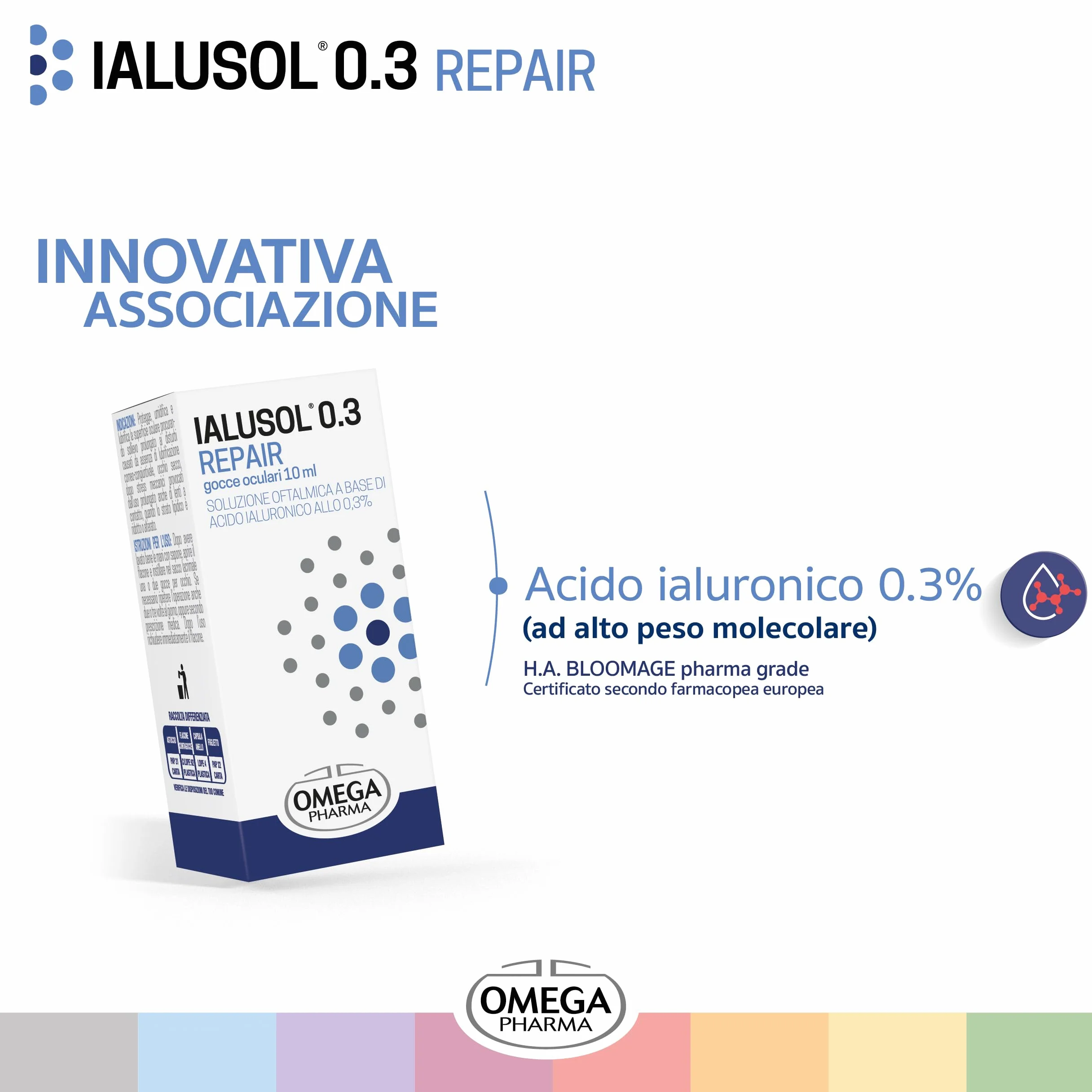 Omega Pharma Ialusol 0.3 Gocce Oculari Acido Ialuronico 0,3% 10 ml