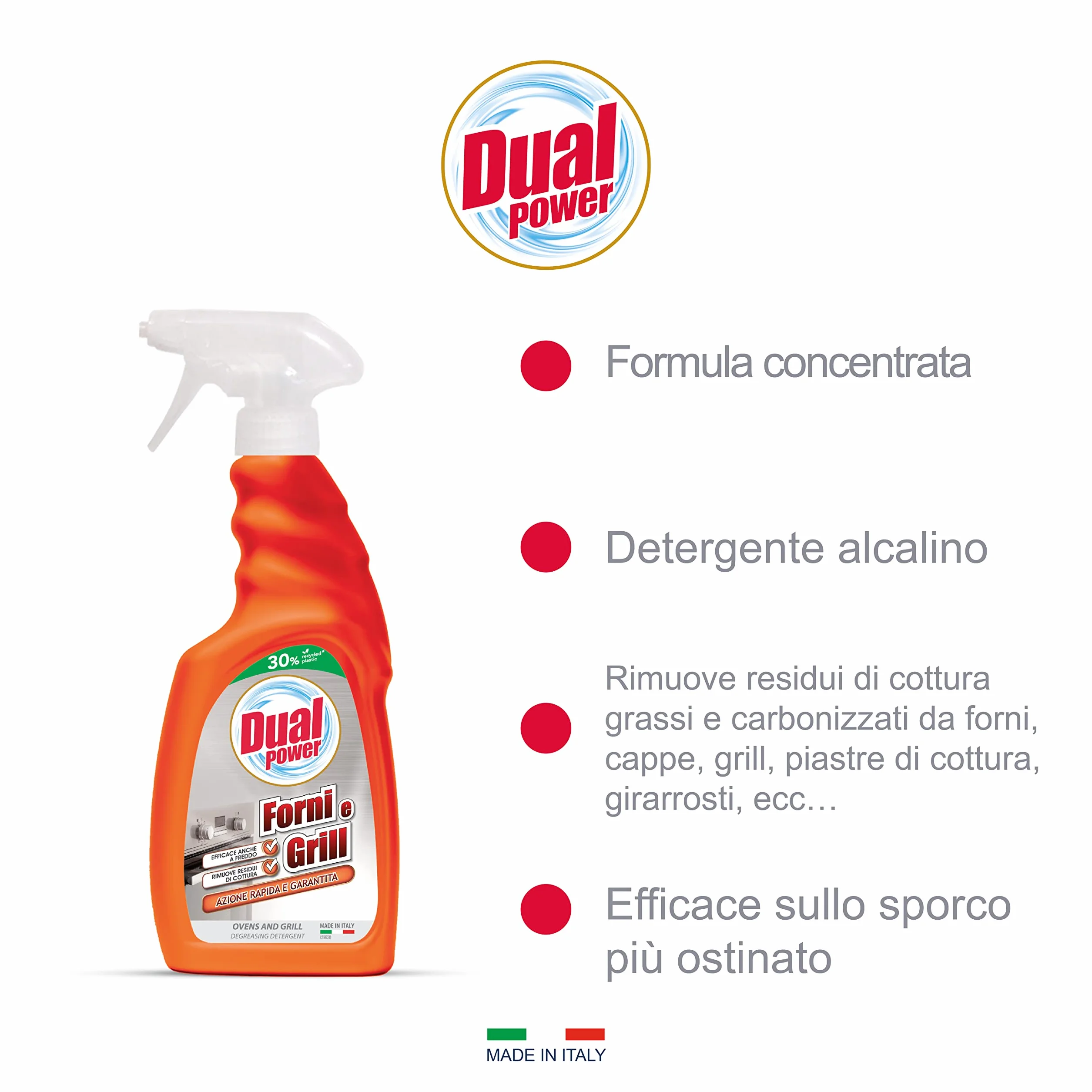 Detergente Alcalino Forni e Grill 6x500 ml Made in Italy