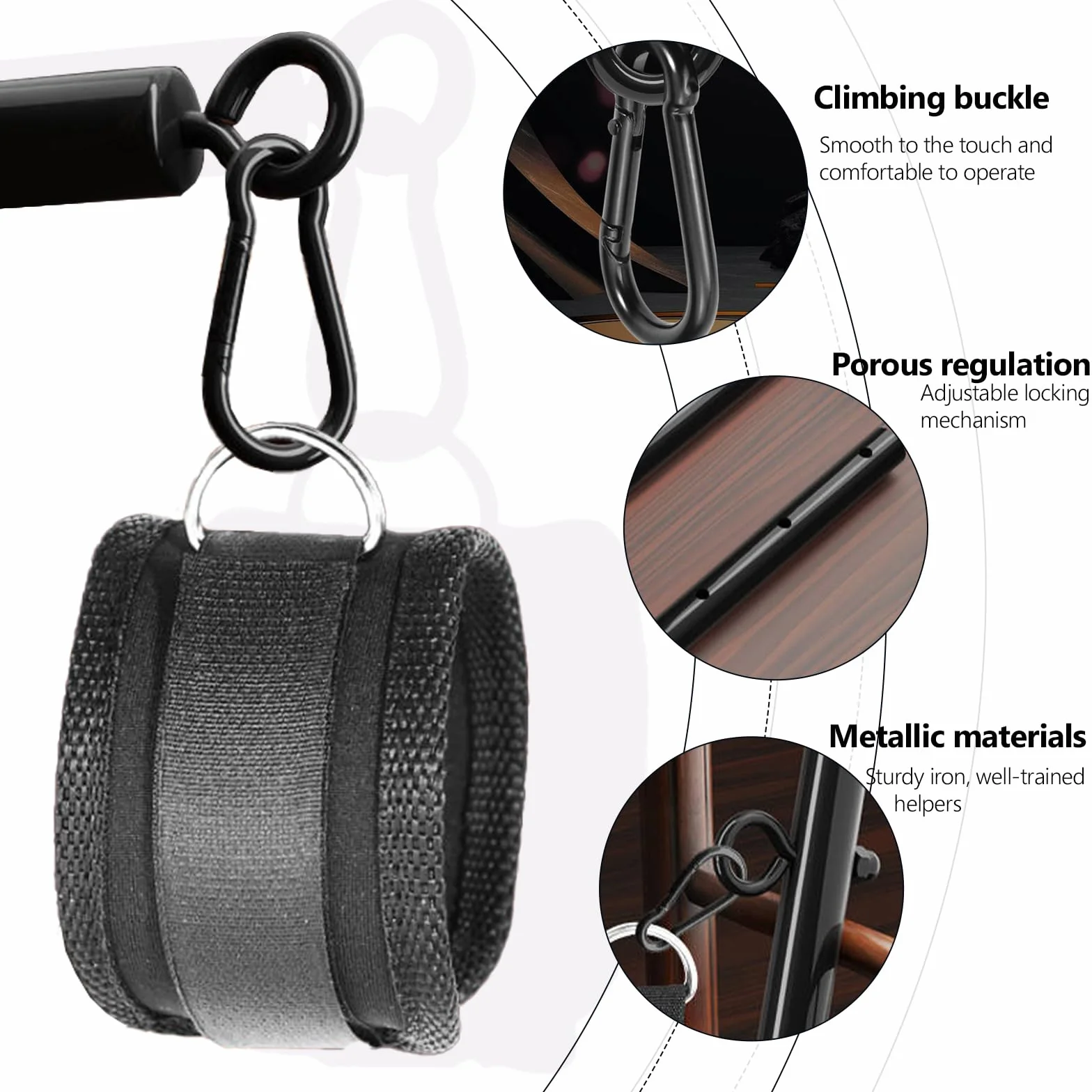 Barra Divaricatrice Regolabile BDSM con Collare e Manette – Set di Costrizione per Polsi, Collo e Caviglie