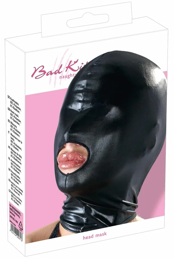 Bad Kitty Head Mask Maschera elastica con foro per bocca
