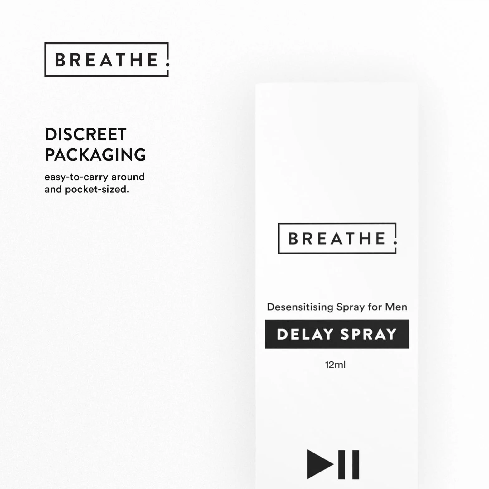 BREATHE Spray Ritardante per Uomo Desensibilizzante 12ml Effetto Rapido