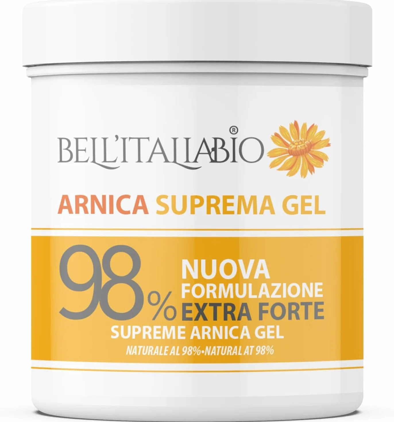 Arnica per Cavalli Uso Umano Suprema 500 ml Arnica Gel Forte 98% Crema Recupero Muscoli Sportiva con Vitamina E, Menta e Lavanda, Made in Italy