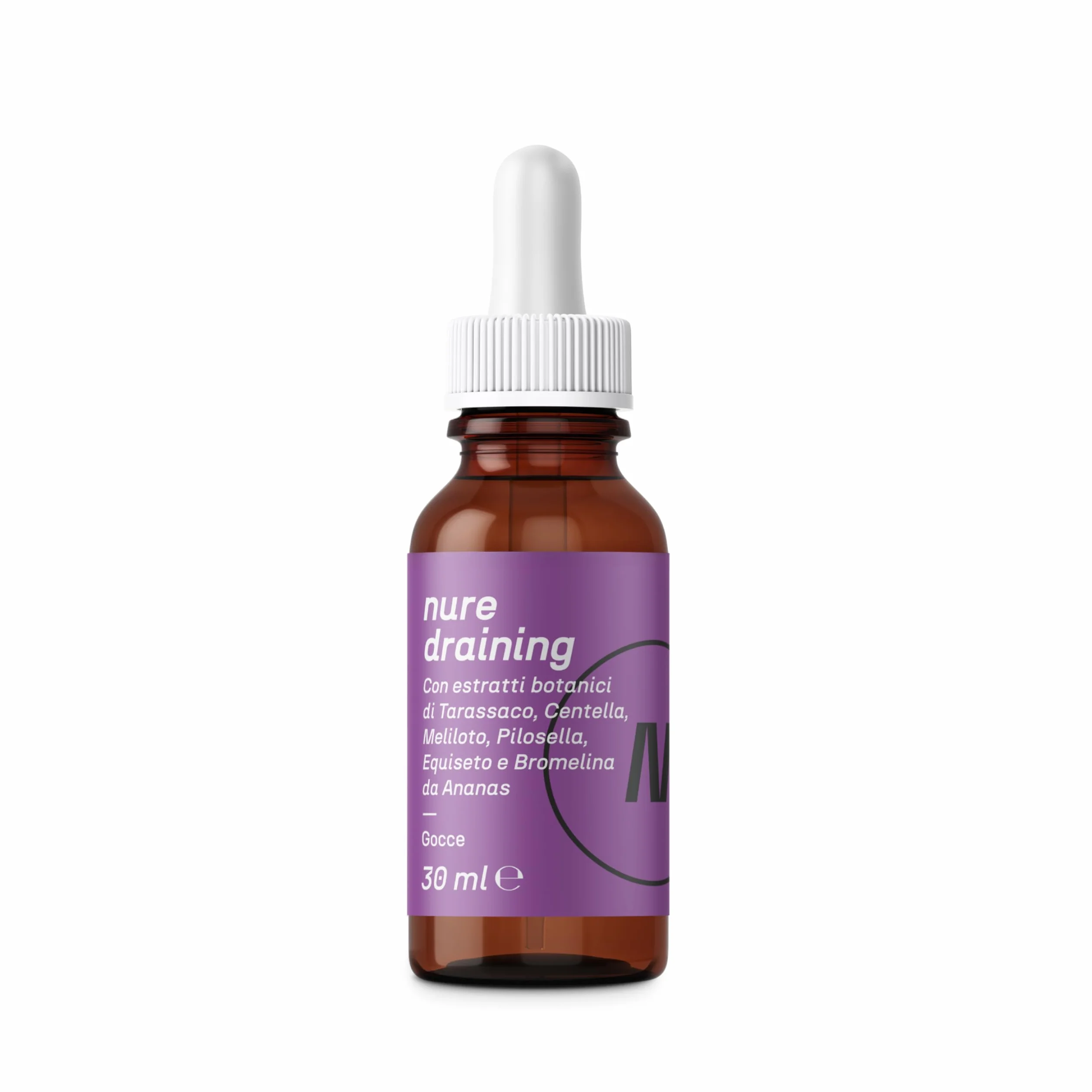 NURE Integratore drenante gocce 30 ml Bromelina Tarassaco centella equiseto depurativo naturale