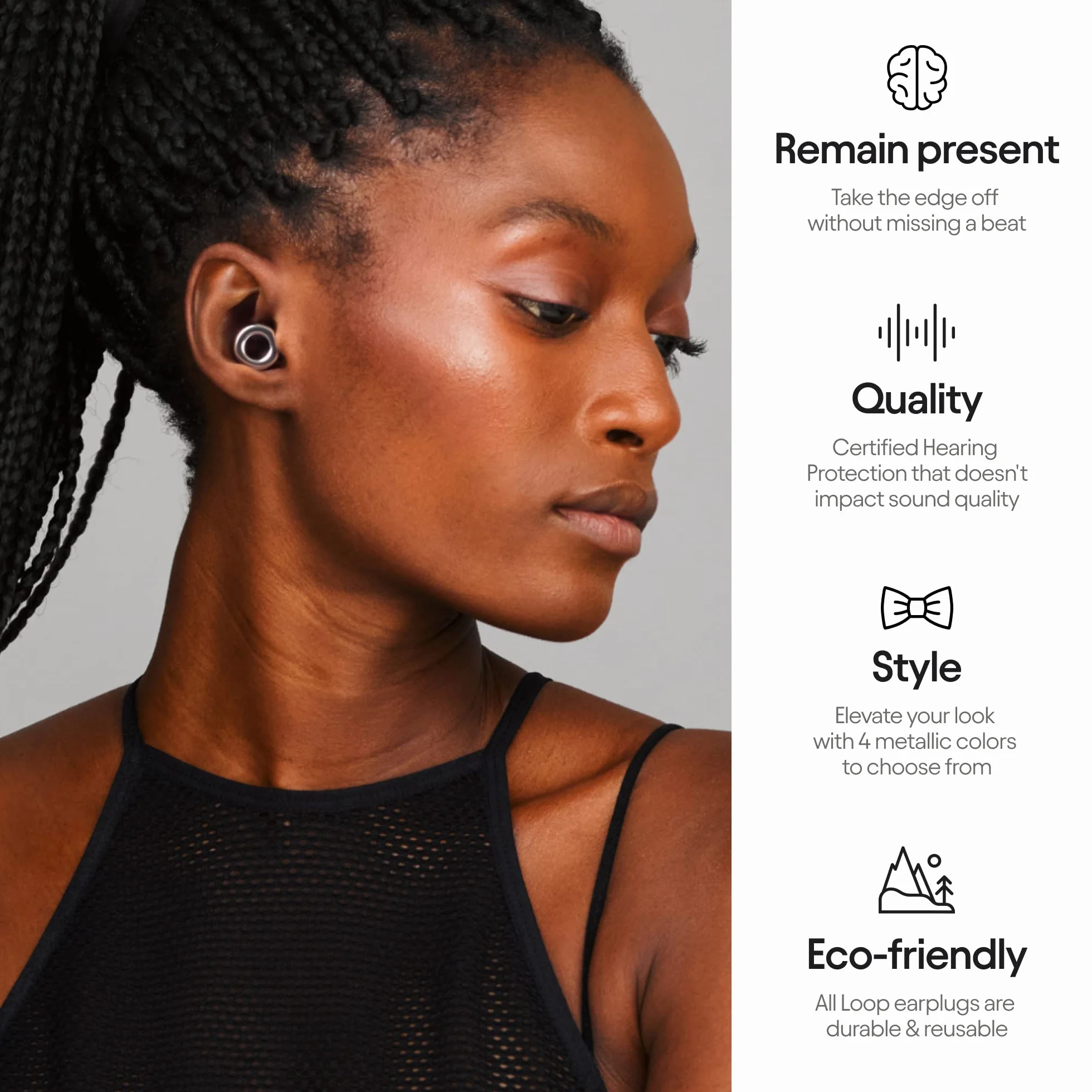 Loop Experience Tappi antirumore per concerti protezione udito riduzione rumore SNR 18dB