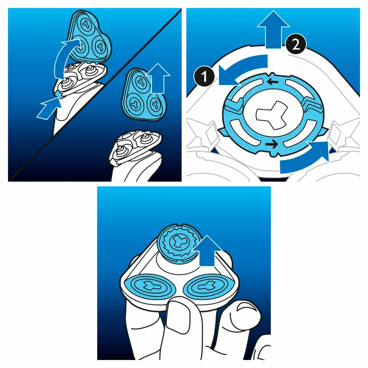 Philips Testine di Ricambio per Rasoi Serie 5000, PowerTouch, AquaTouch (SH50/50)